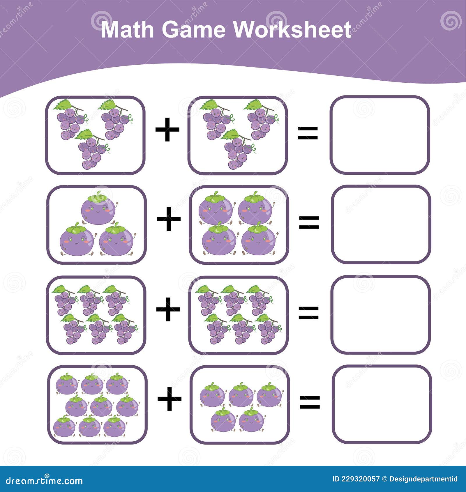 planilha para crianças da escola. jogo de matemática com frutas para  crianças, nível fácil, jogo de