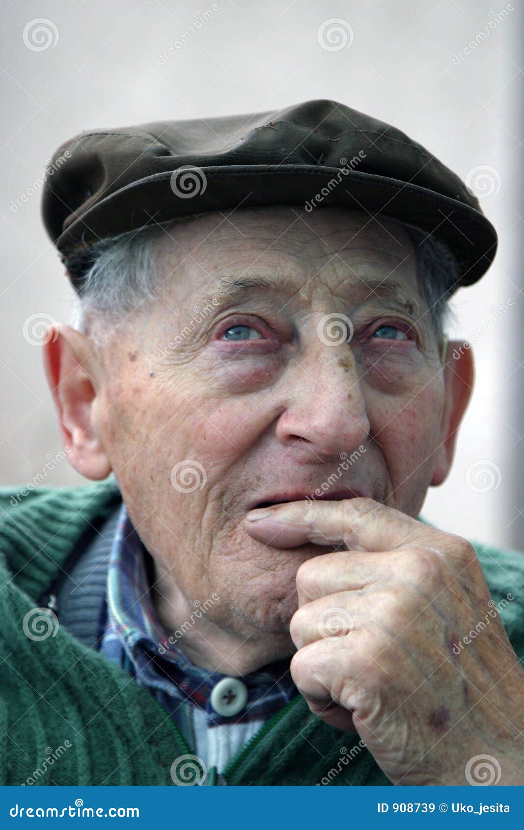 Contemplate old man stock image. Image of expressive, dramatic - 908739