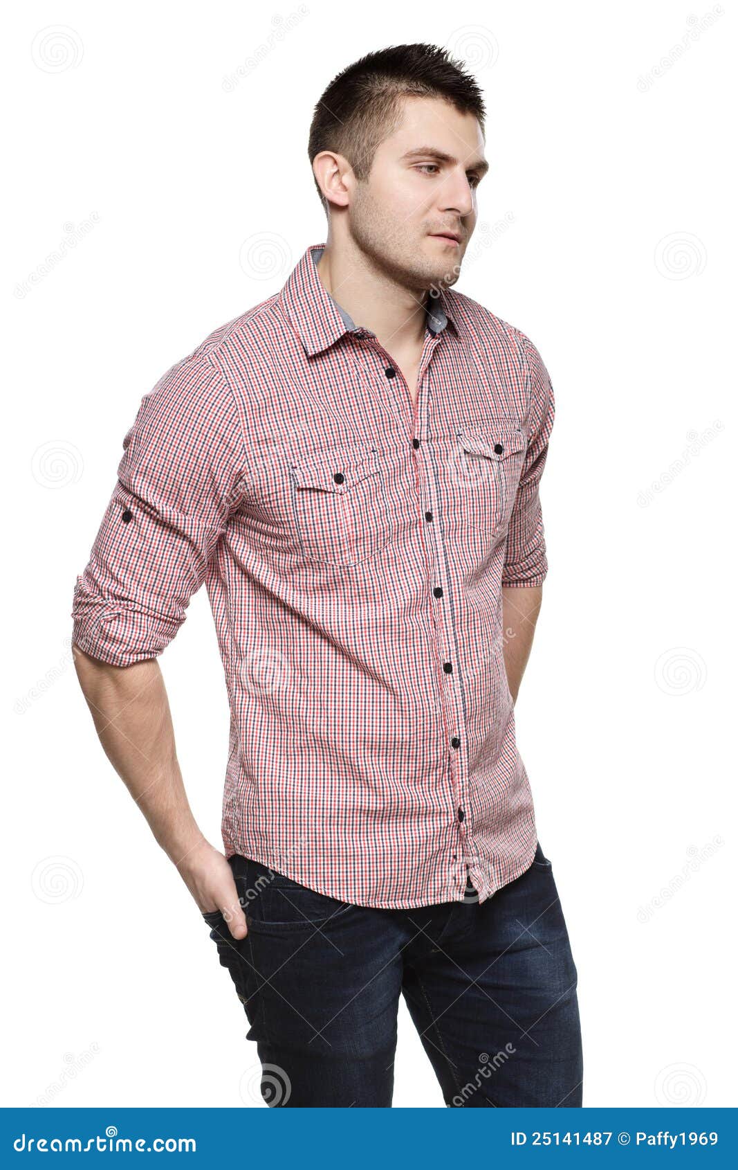 Contemplating young man stock image. Image of person - 25141487