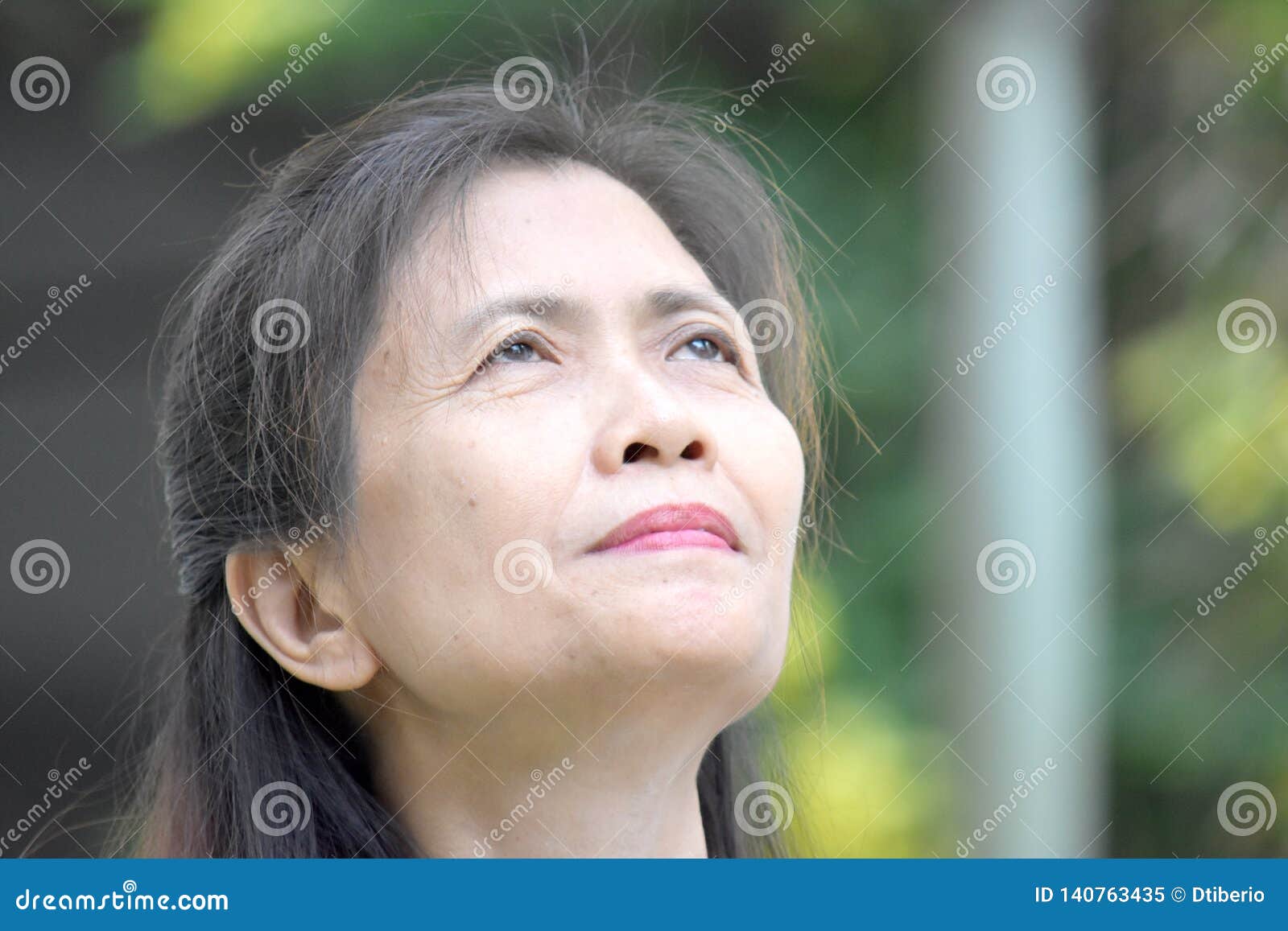 Contemplative Older Filipina Female Senior Stock Image Image Of Elder
