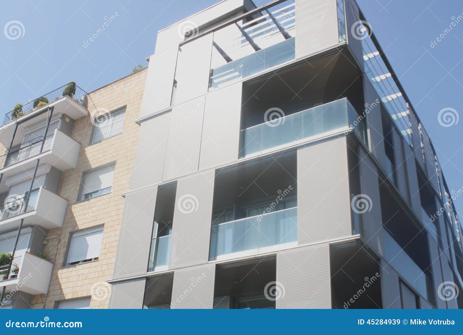 contemporary apartment building barcelona, spain