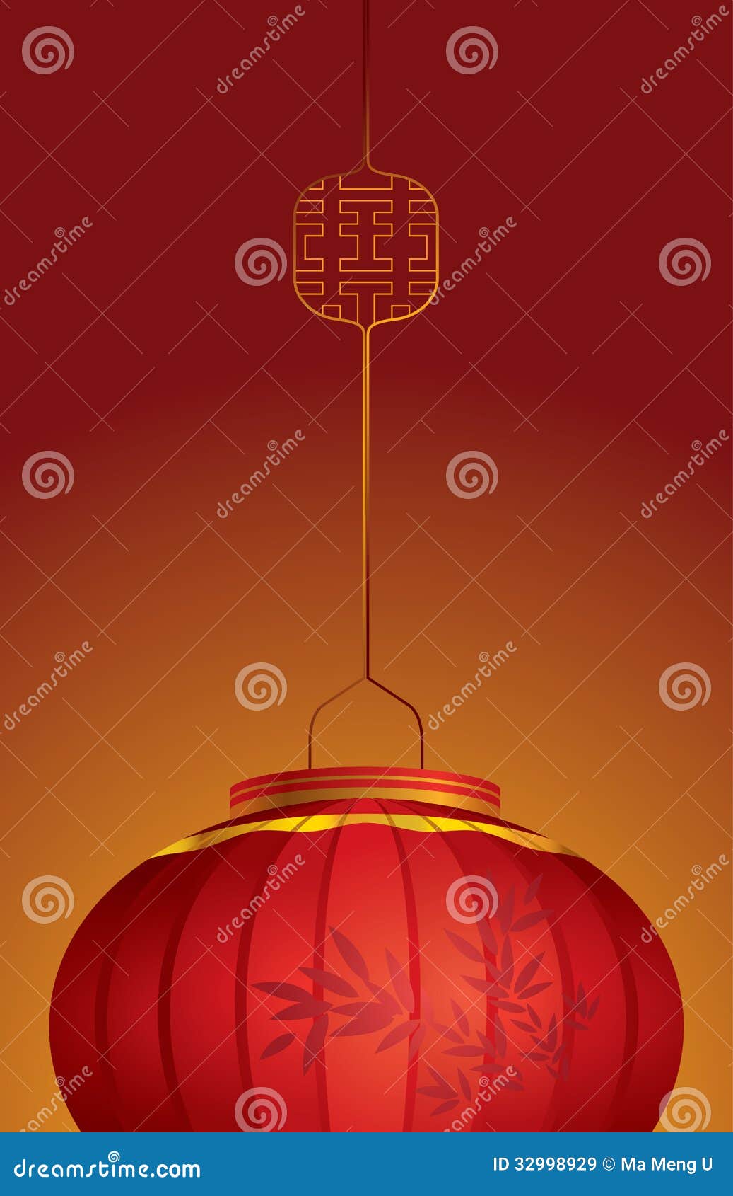 Contemporary Chinese Lantern Background Design Stock Vector