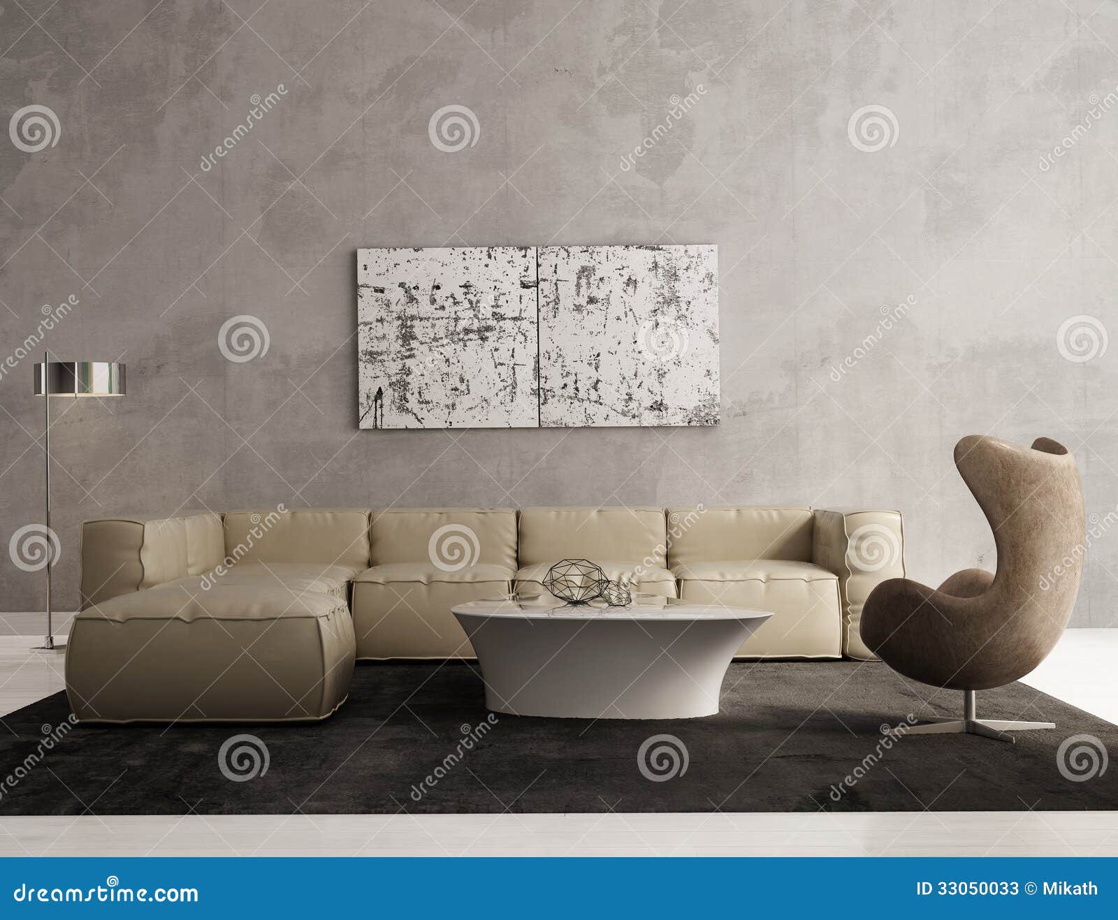 contemporary grey living room interior