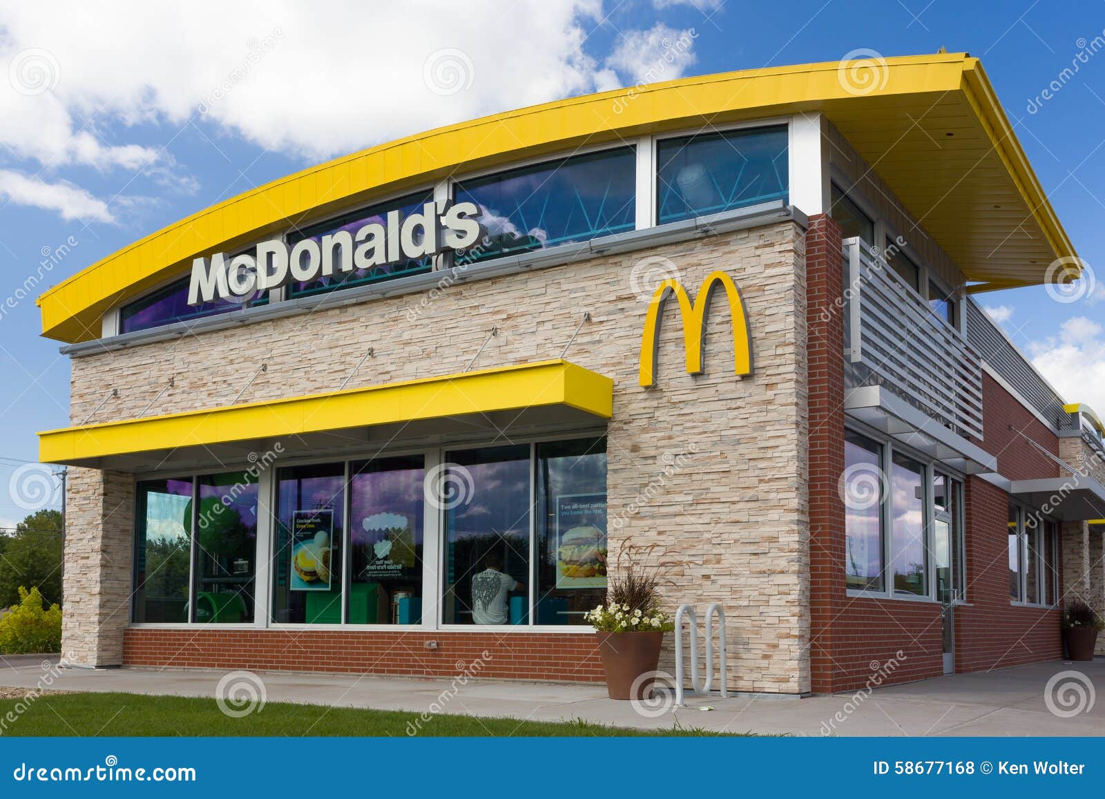 Contemporary McDonald's Restaurant Exterior Editorial 