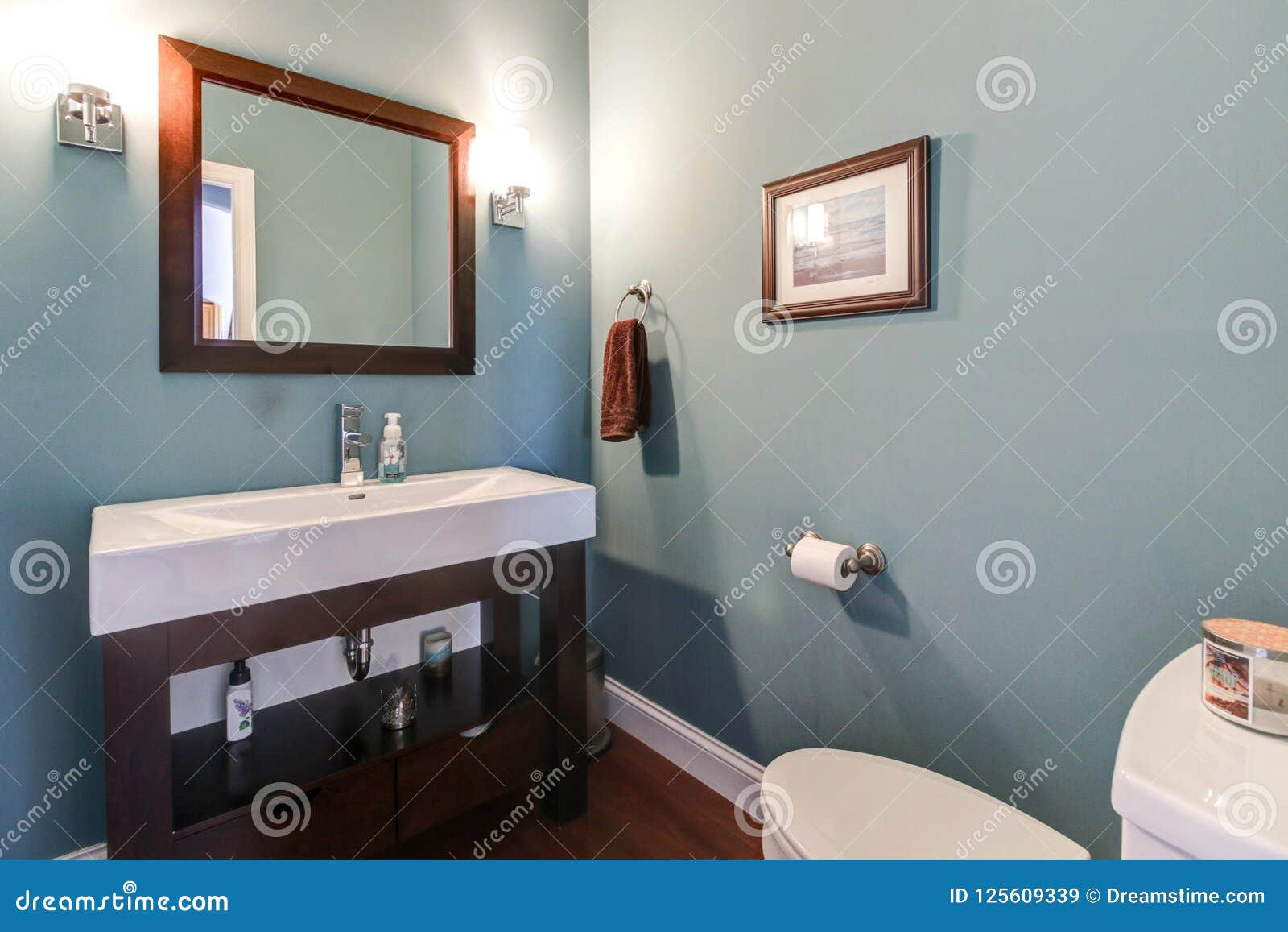contemporary midwest powder room/half bath.