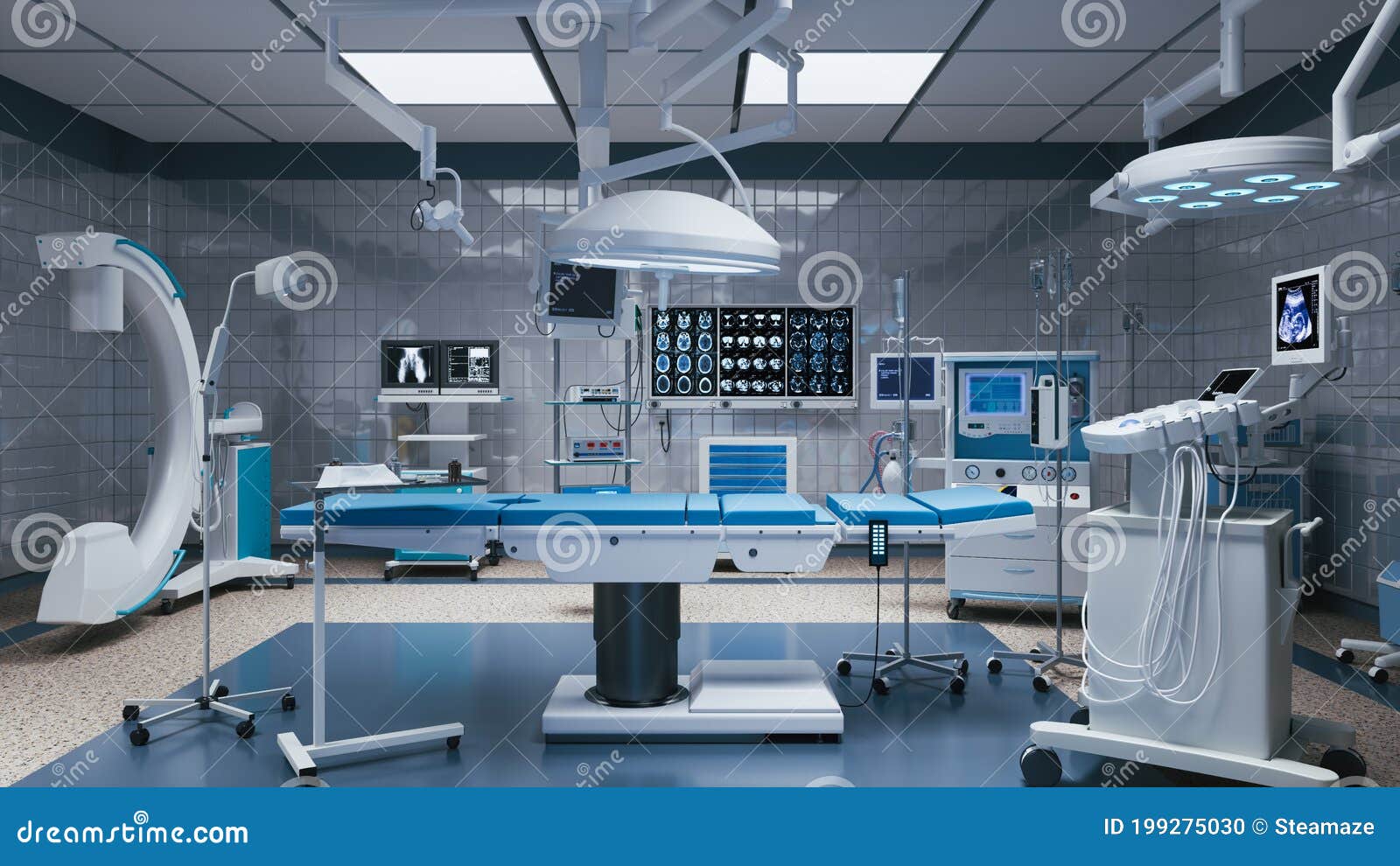 contemporary operating room with equipment