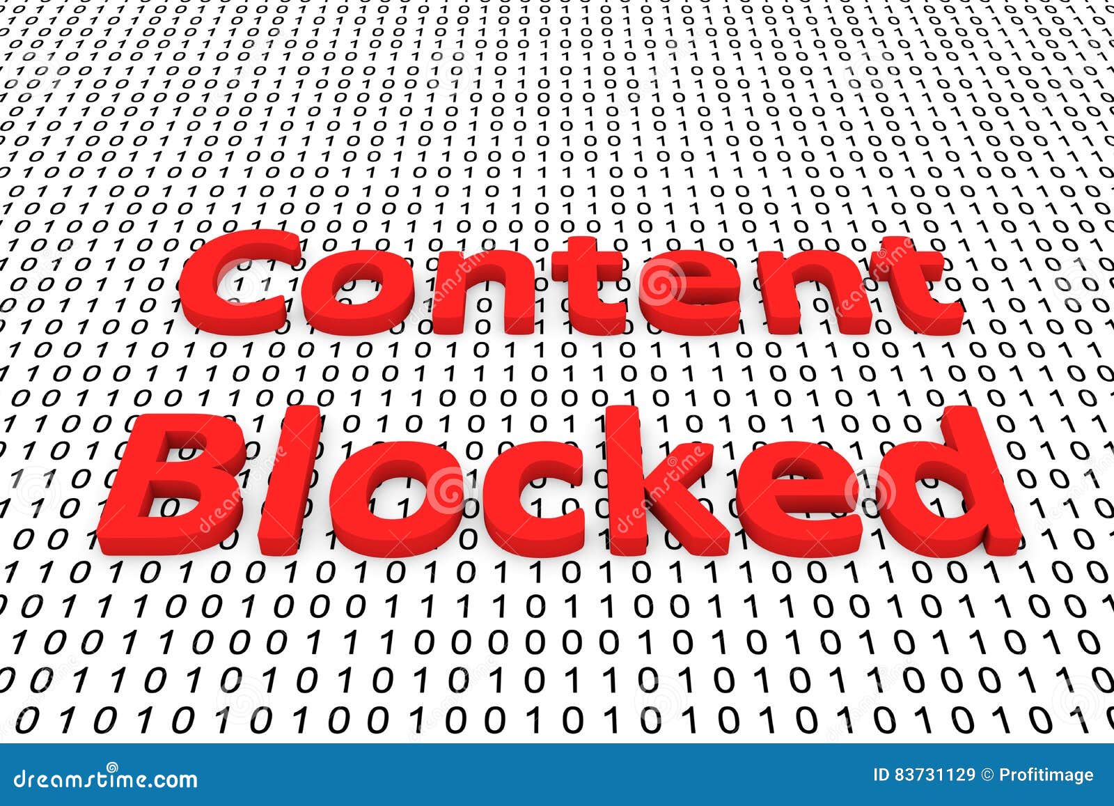 Content blocked stock illustration. Illustration of background 83731129
