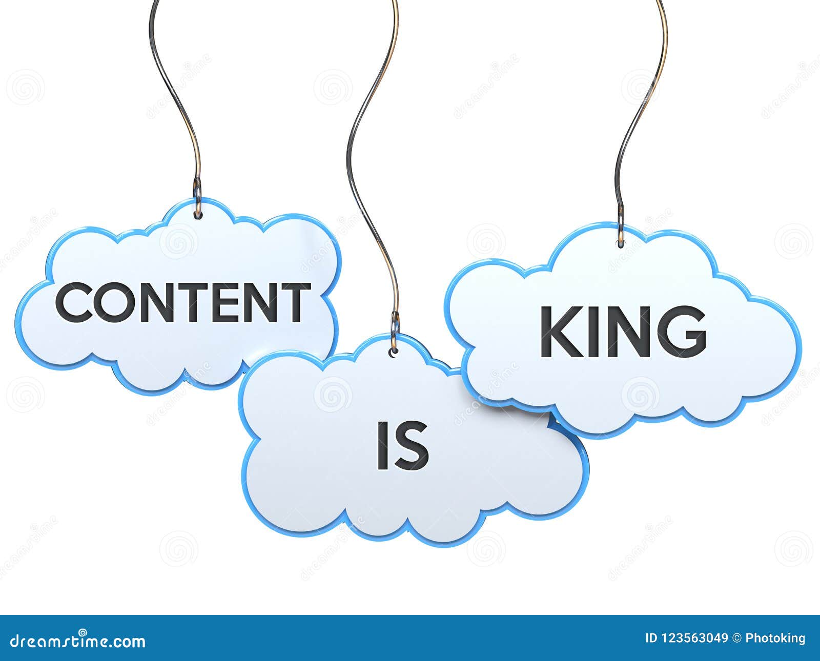 Content is King on Cloud Banner Stock Illustration Illustration of cloud, 123563049