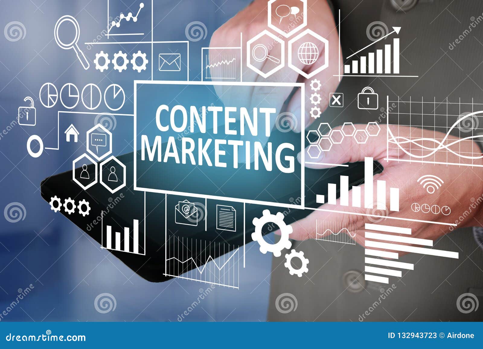 Content Marketing In Business Concept Stock Image