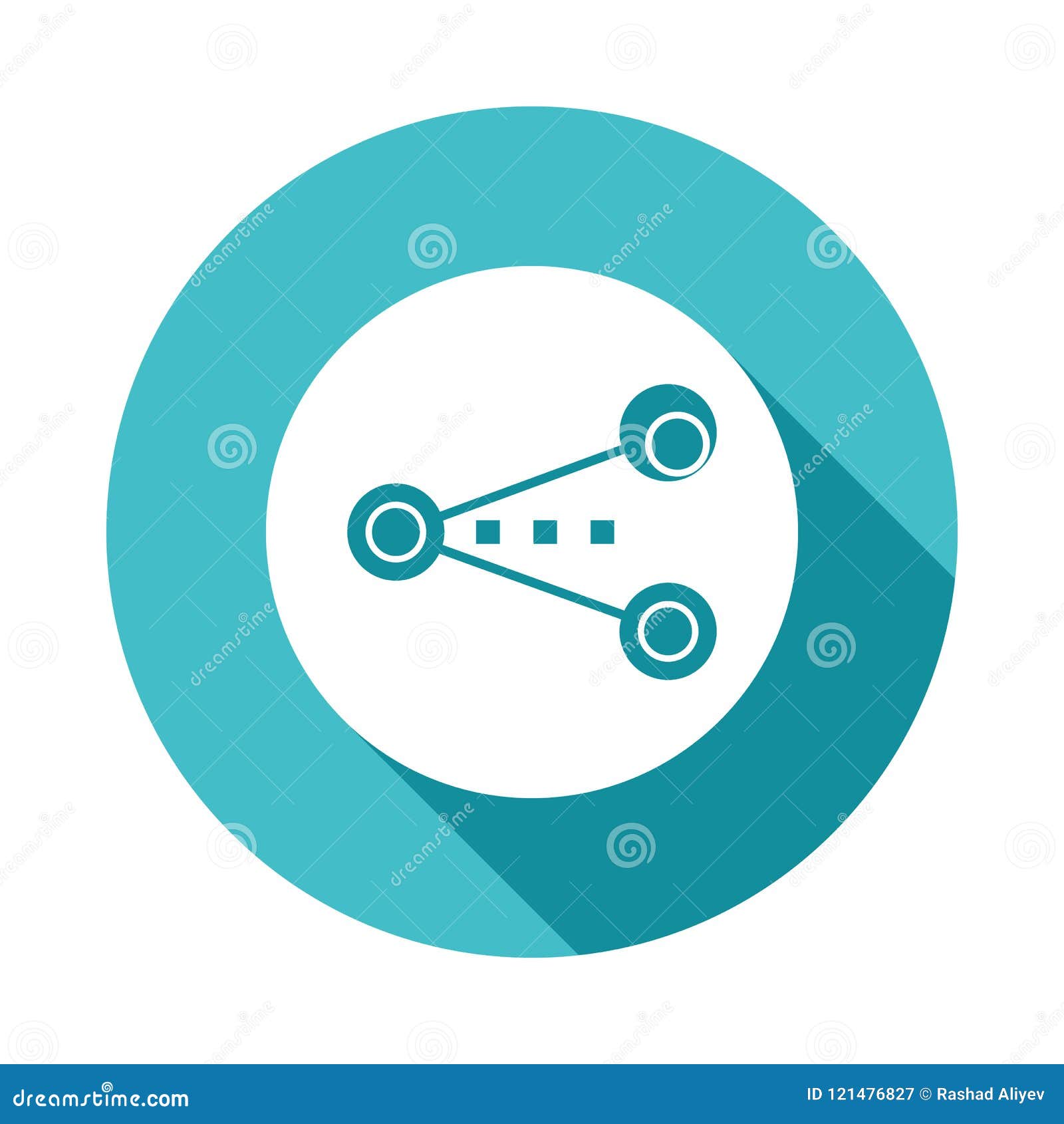 Content Sharing Icon in Flat Long Shadow Style Stock Illustration ...