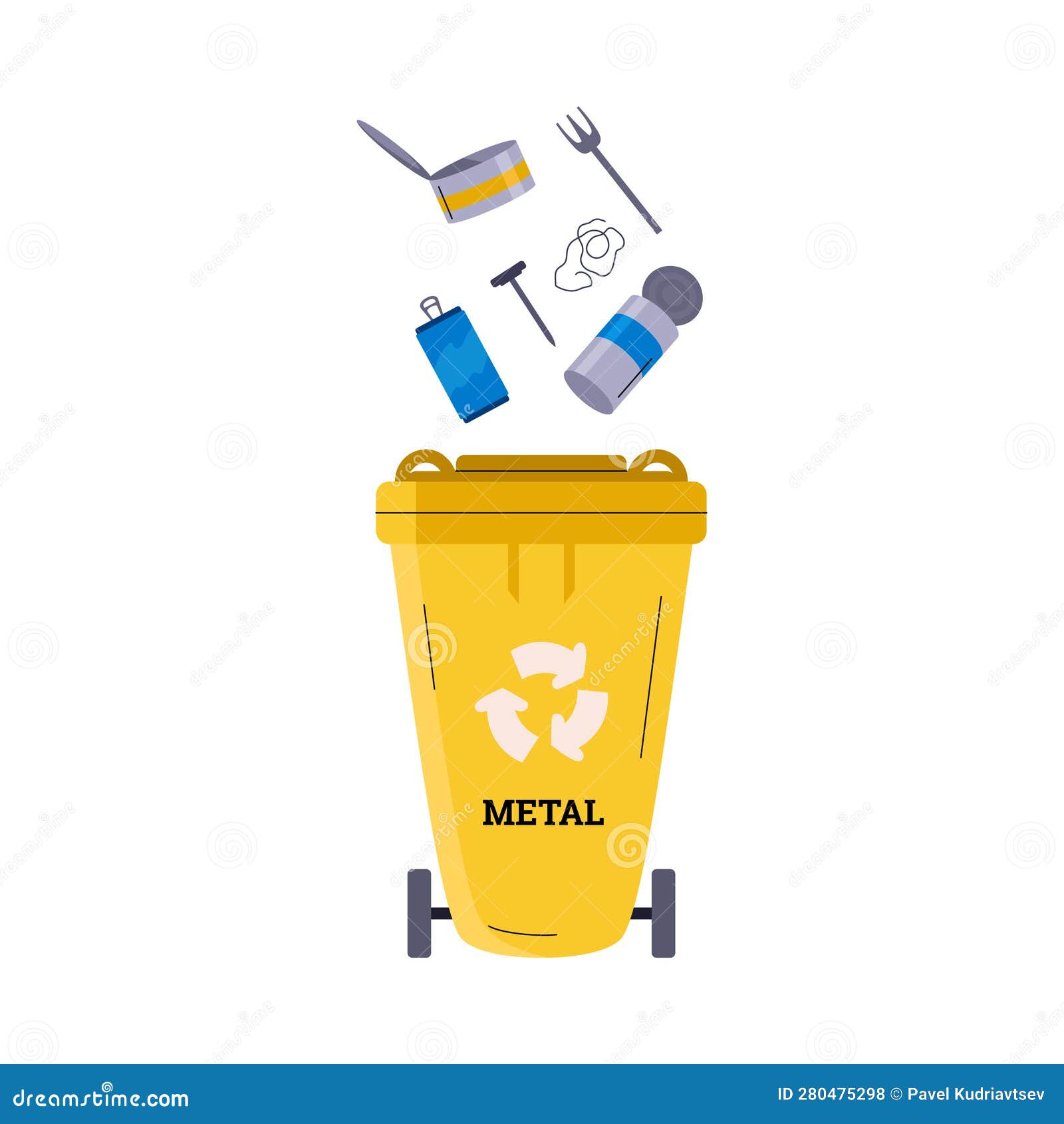 caixote de lixo de metal, metal