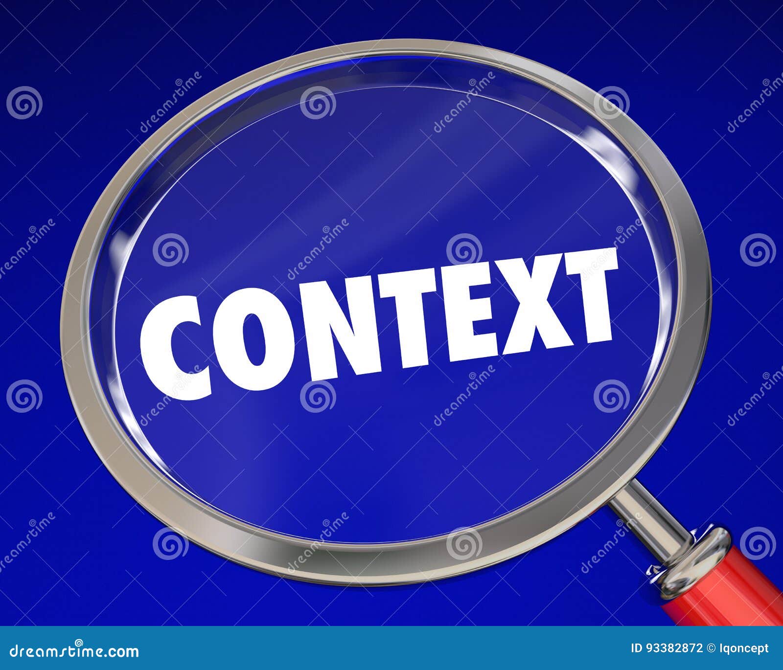 context word magnifying glass meaning information