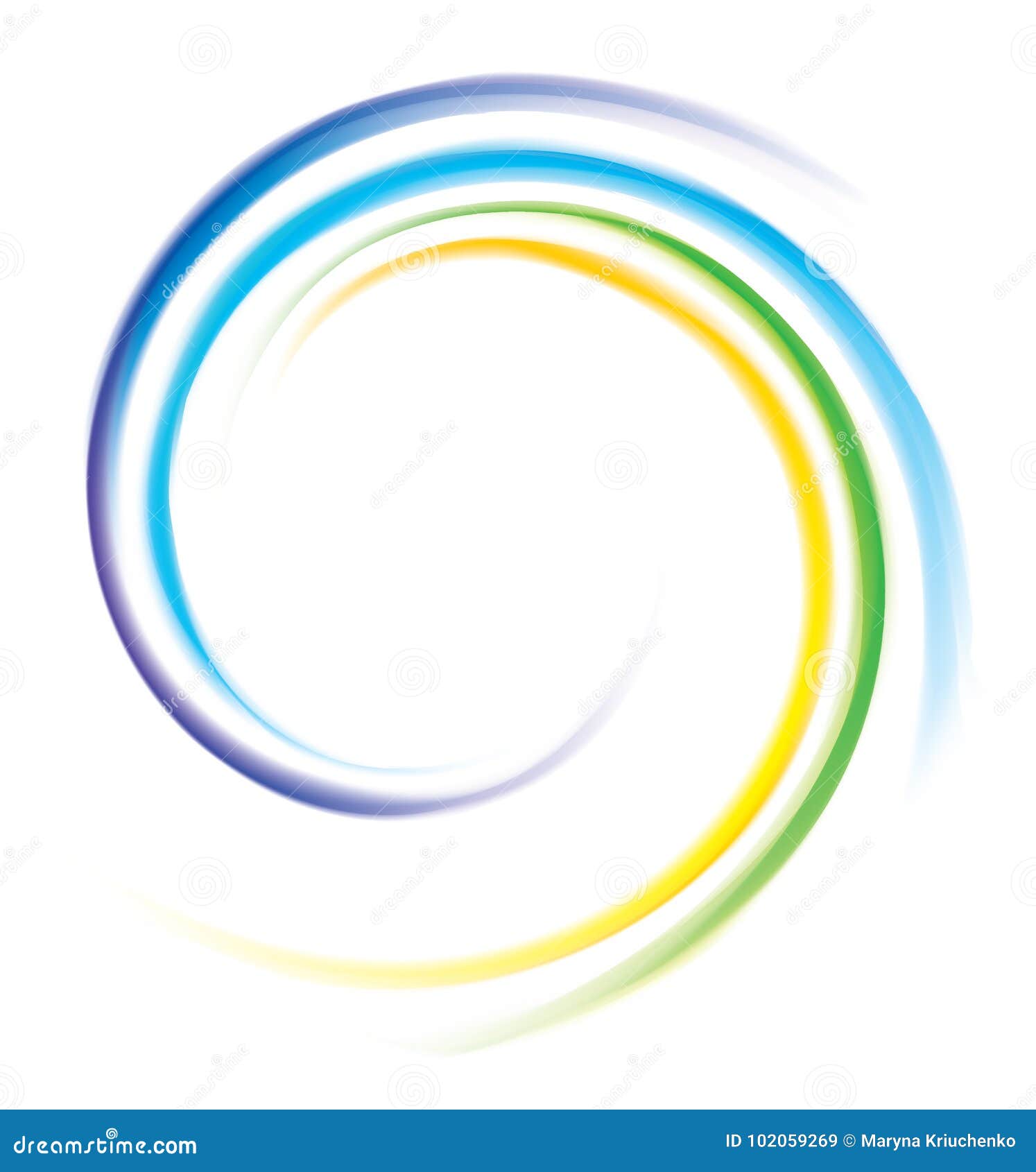 Spectre en spirale arc-en-ciel - image vectorielle