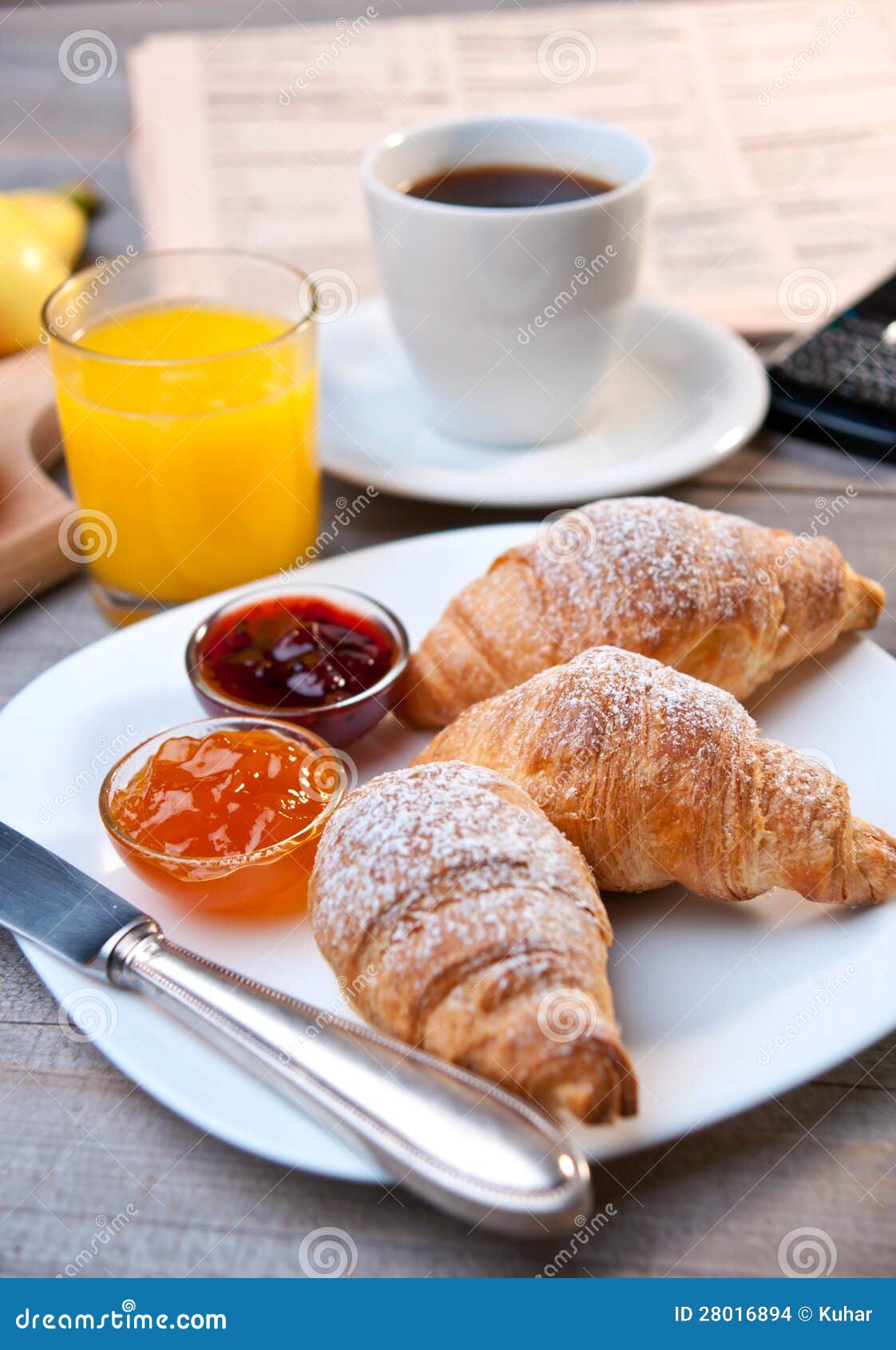Continental breakfast stock photo. Image of drink, pastry 28016894
