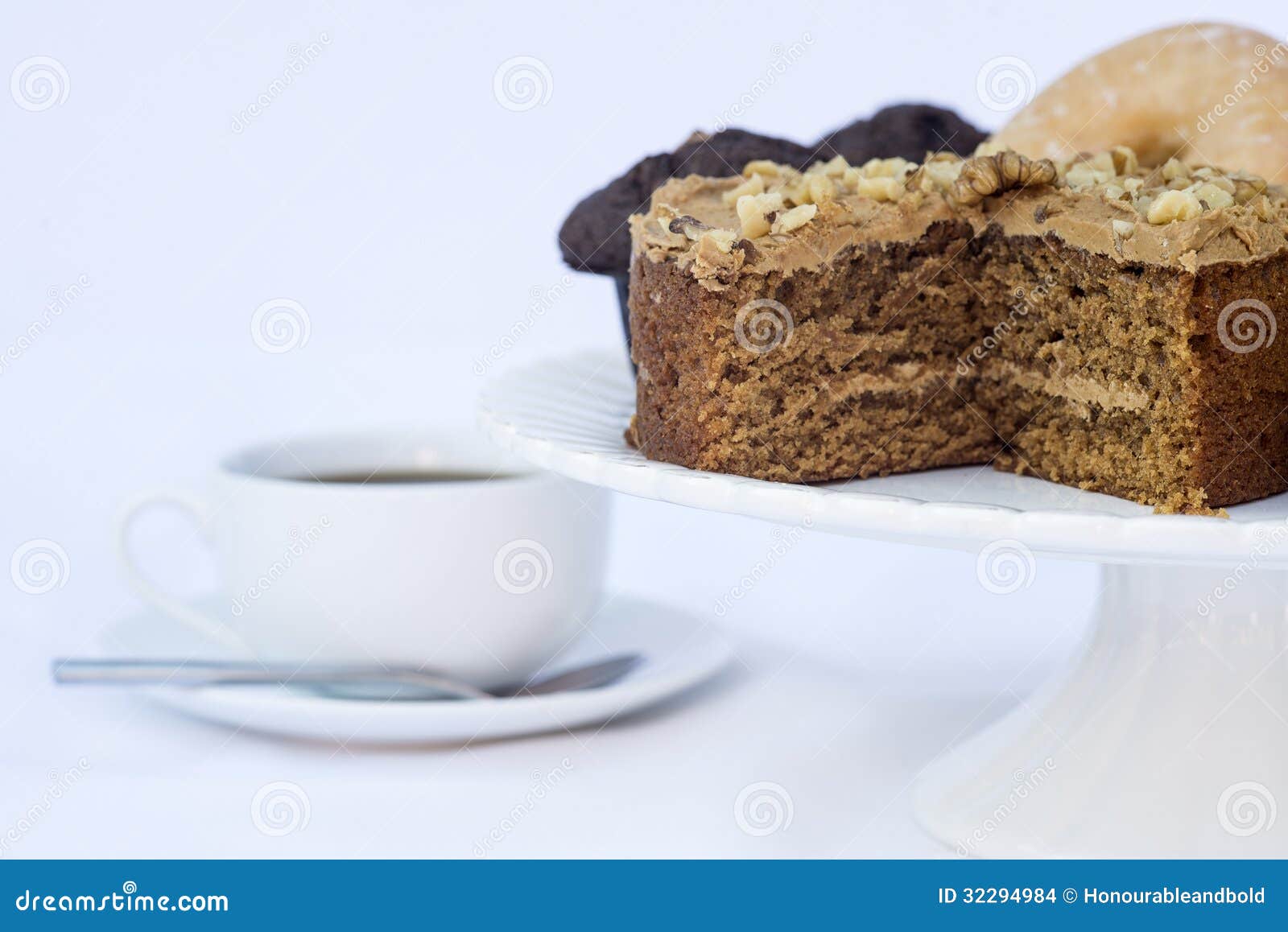 Continental Breakfast Buffet Table Setting with Coffee and Pastries