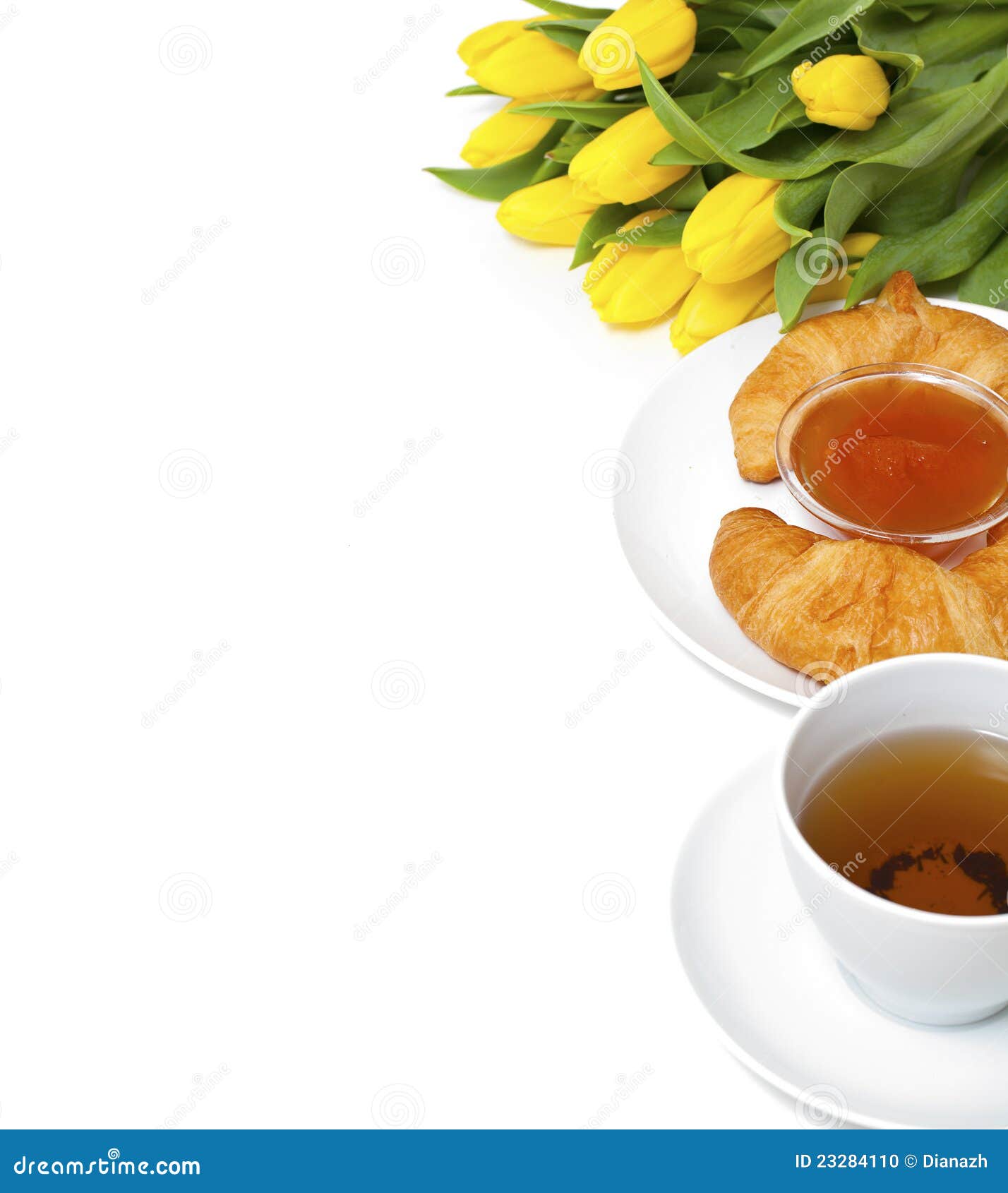 Continental Breakfast and Flowers Stock Photo Image of house, fruit 23284110