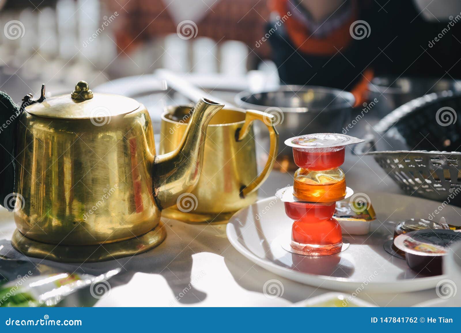Continental Breakfast in Udaipur, India Stock Photo Image of