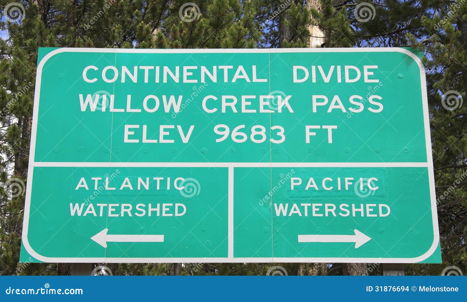 continental divide sign