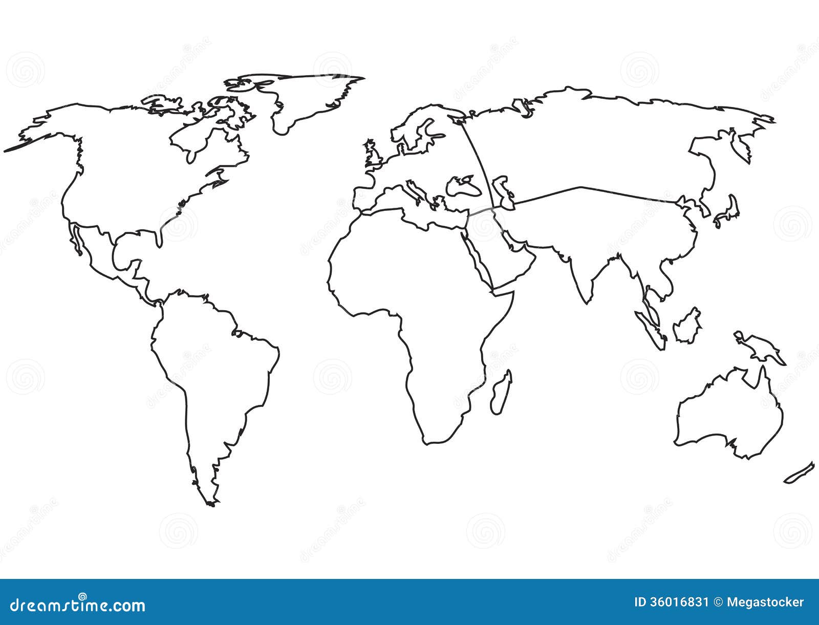 Continentes do mundo ilustração do vetor. Ilustração de