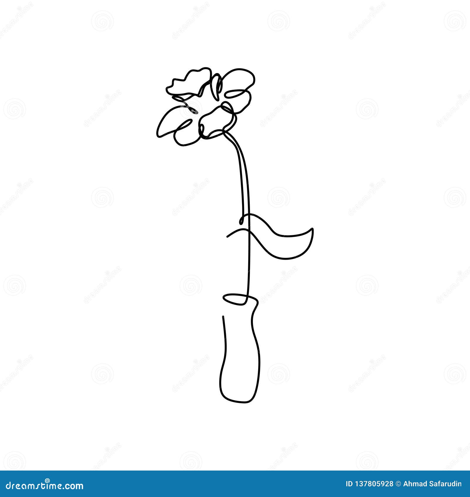 wallpapers Simple One Line Flower Drawing https www dreamstime com continuous line art drawing flower vector illustration minimalist hand drawn one single stripe design isolated white image137805928