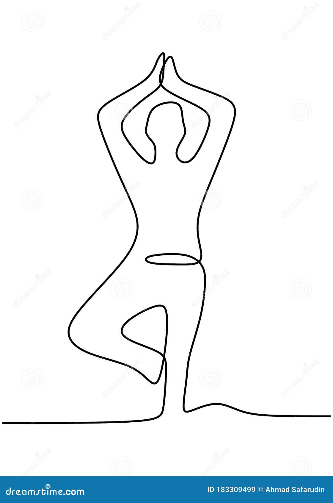 Yoga Pose Single Line Art One Line Fitness Drawing Sticker by Amusing  DesignCo - Fine Art America