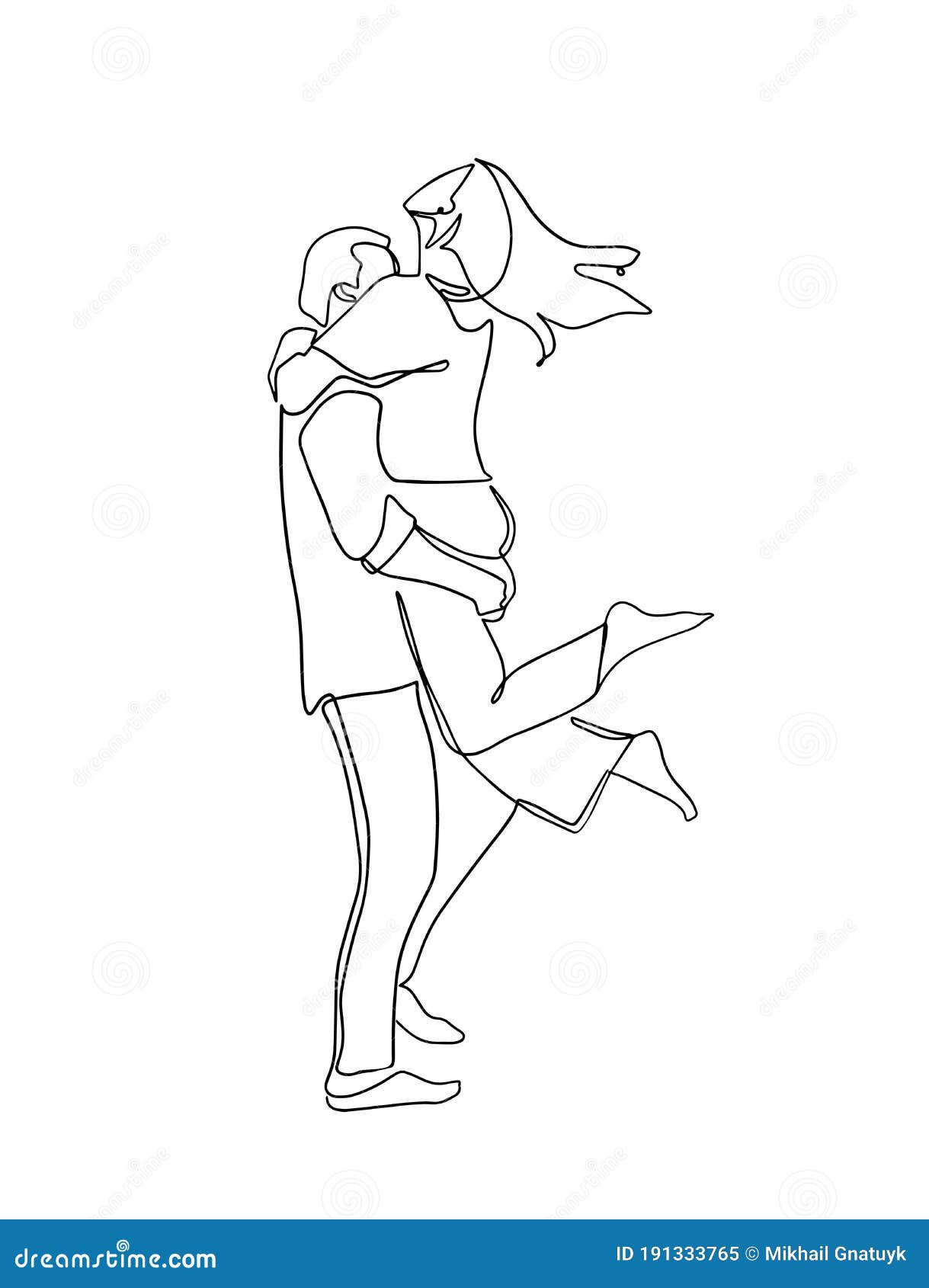 Continuous Line Drawing Couple Stock Illustrations, Cliparts and Royalty  Free Continuous Line Drawing Couple Vectors