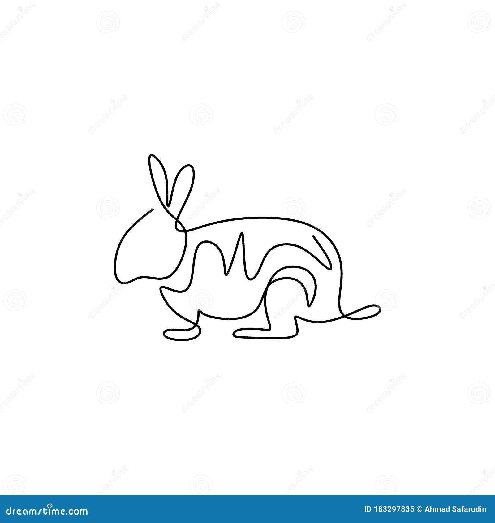 Continuous Line Drawing of Easter Rabbit. One Line Art Rabbit Logo. Cute  Bunny Symbol Farm Animals. Pet Animal Concept Stock Vector - Illustration  of contour, line: 183297835