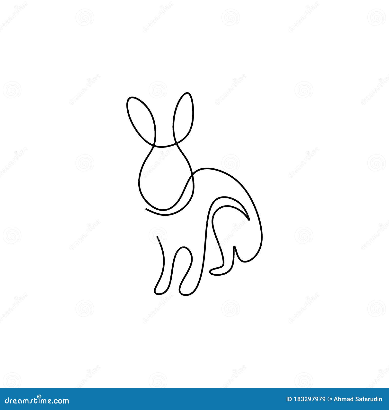 Continuous Line Drawing of Easter Rabbit. One Line Art Rabbit Logo. Cute  Bunny Symbol Farm Animals. Pet Animal Concept Stock Vector - Illustration  of bunny, futuristic: 183297979