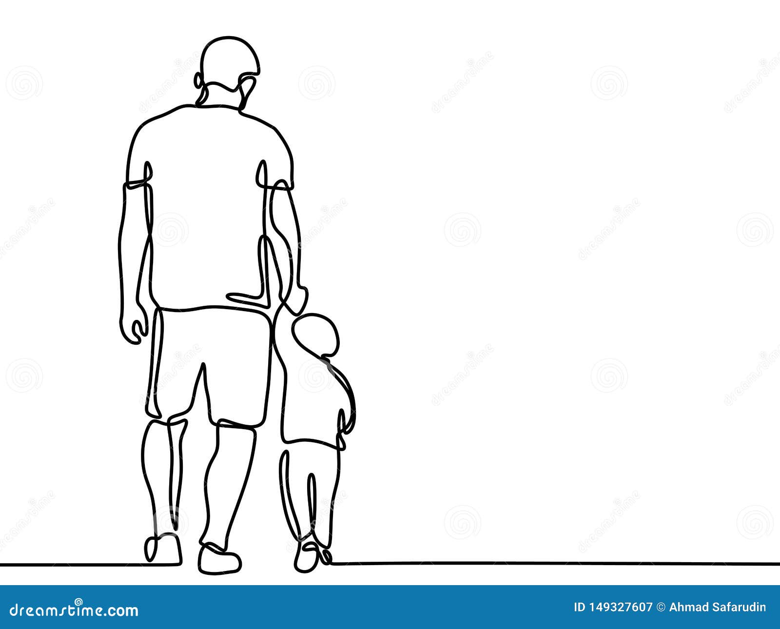 Dad Is Teaching His Son To Play Laptop Line Art, Tea Drawing, Laptop Drawing,  Dad Drawing PNG and Vector with Transparent Background for Free Download