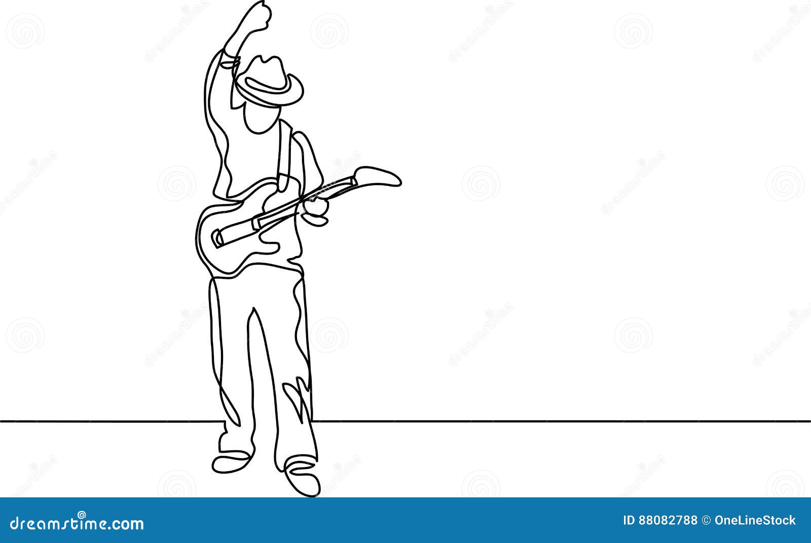 Continuous Line Drawing Of Guitar Player Stock Vector Illustration Of Drawing Drawn 07 Continuous Line Drawing Of Guitar Player Stock Vector Illustration Of Drawing Drawn 07