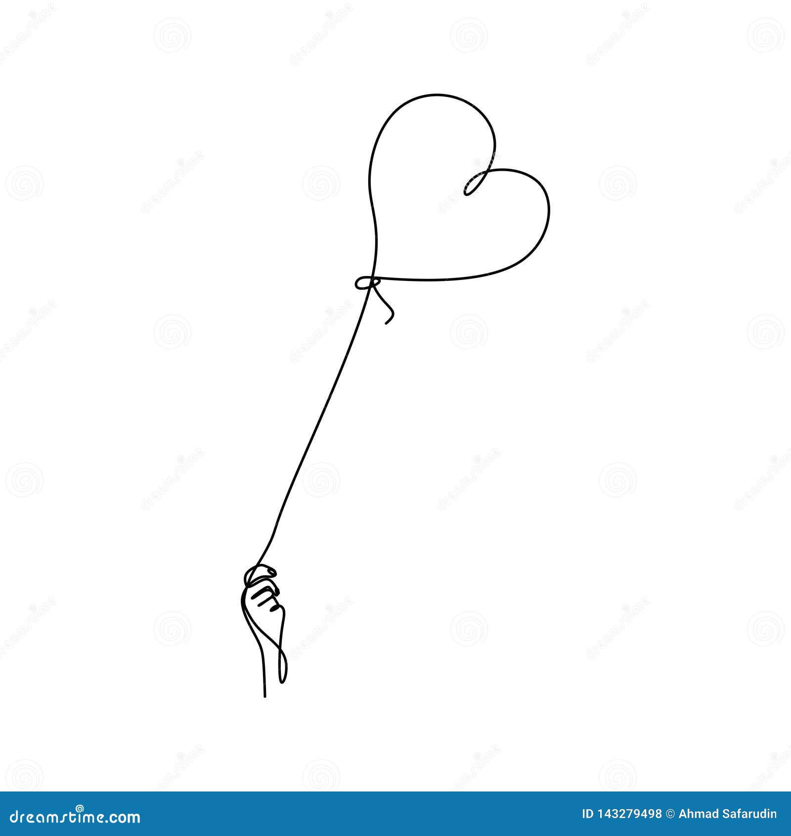 Continuous Line Drawing Of Hands And Love Stock Illustration Illustration Of Silhouette Minimalist