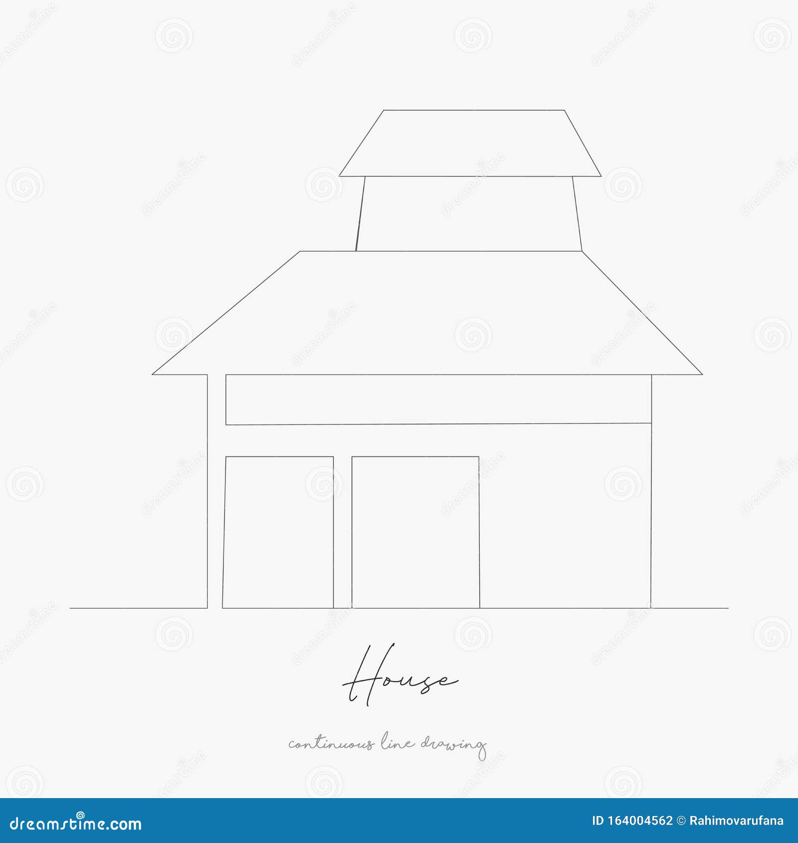 Continuous Line Drawing. House. Simple Vector Illustration. House