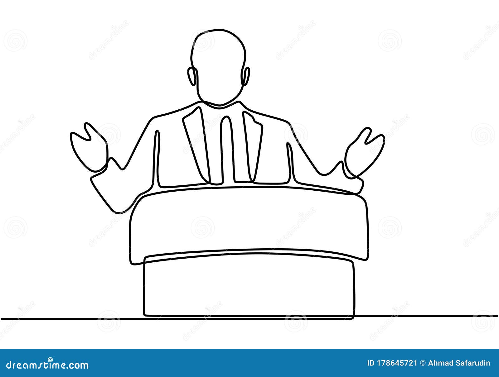 easy drawing of someone giving a speech