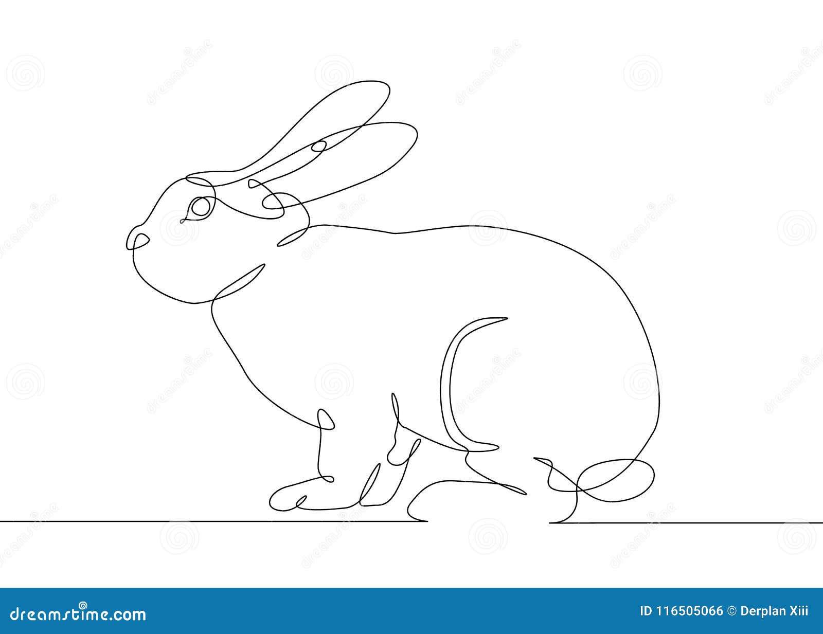 Realistic Hand Painted Black And White Line Drawing Small Bunny  Decorations Rabbit Lovely Hand Painted PNG and Vector with Transparent  Background for Free Download