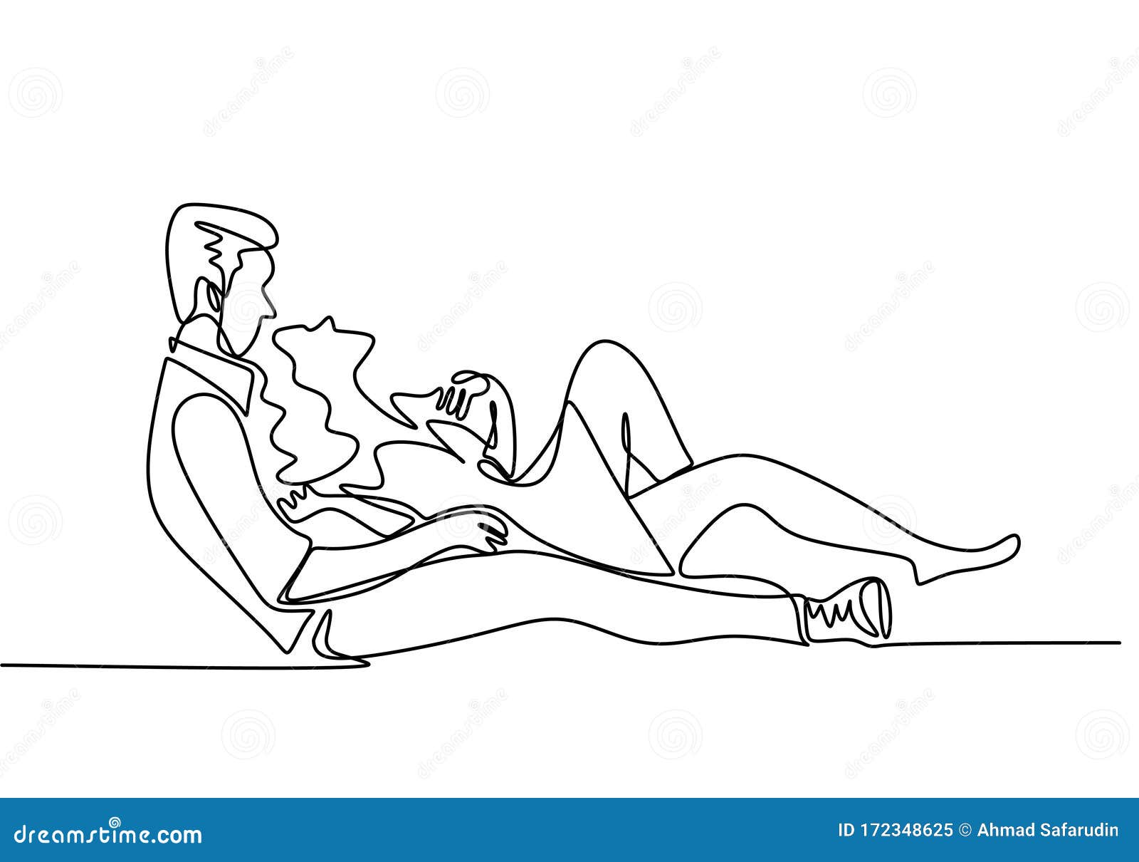 Continuous line drawing of couple hug. Cute and romantic man and woman in  love. Minimalism sketch vector illustration. Stock Vector