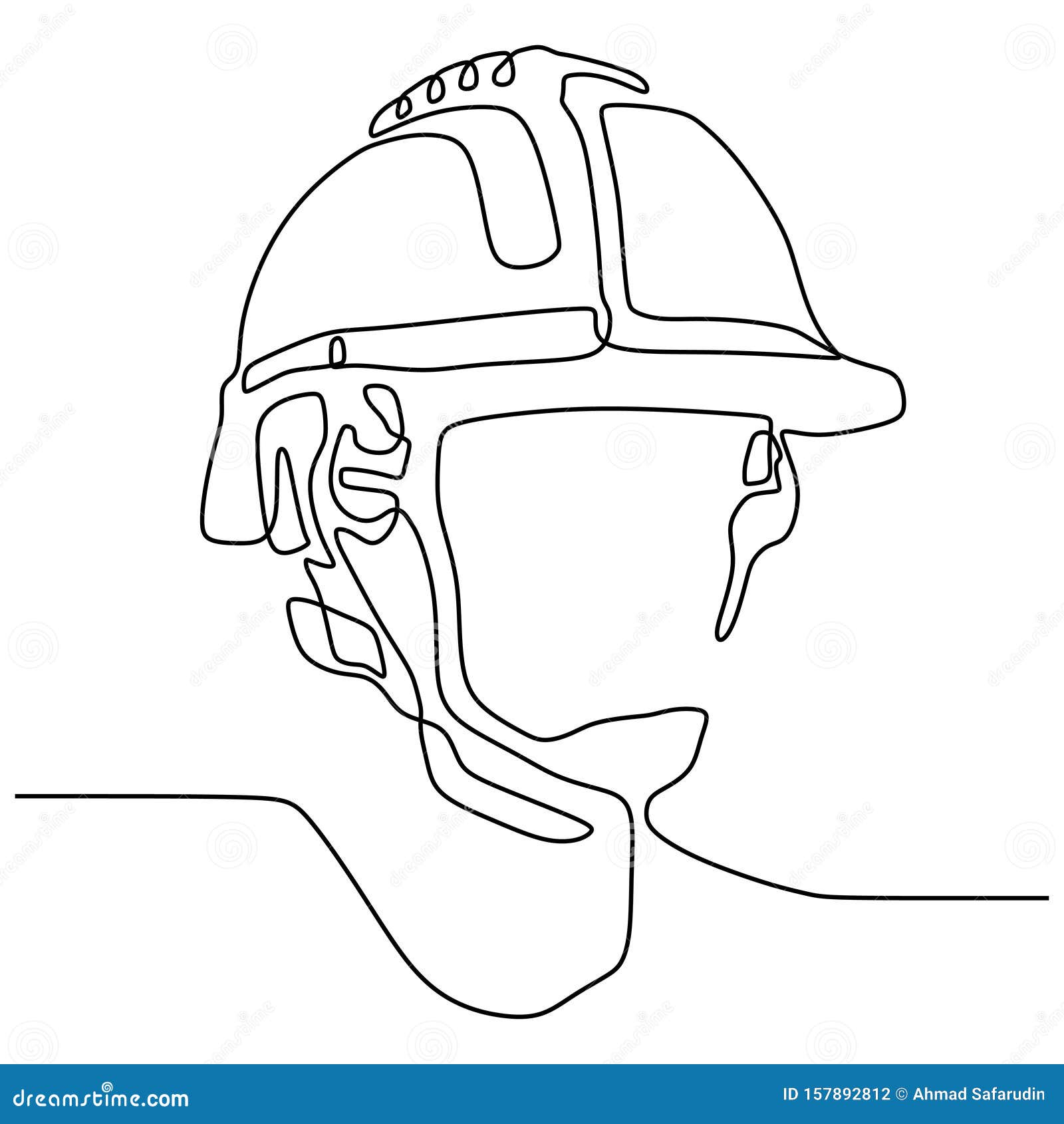 Vector Set of Safety Helmet Stock Vector - Illustration of drawing, safety:  117608048
