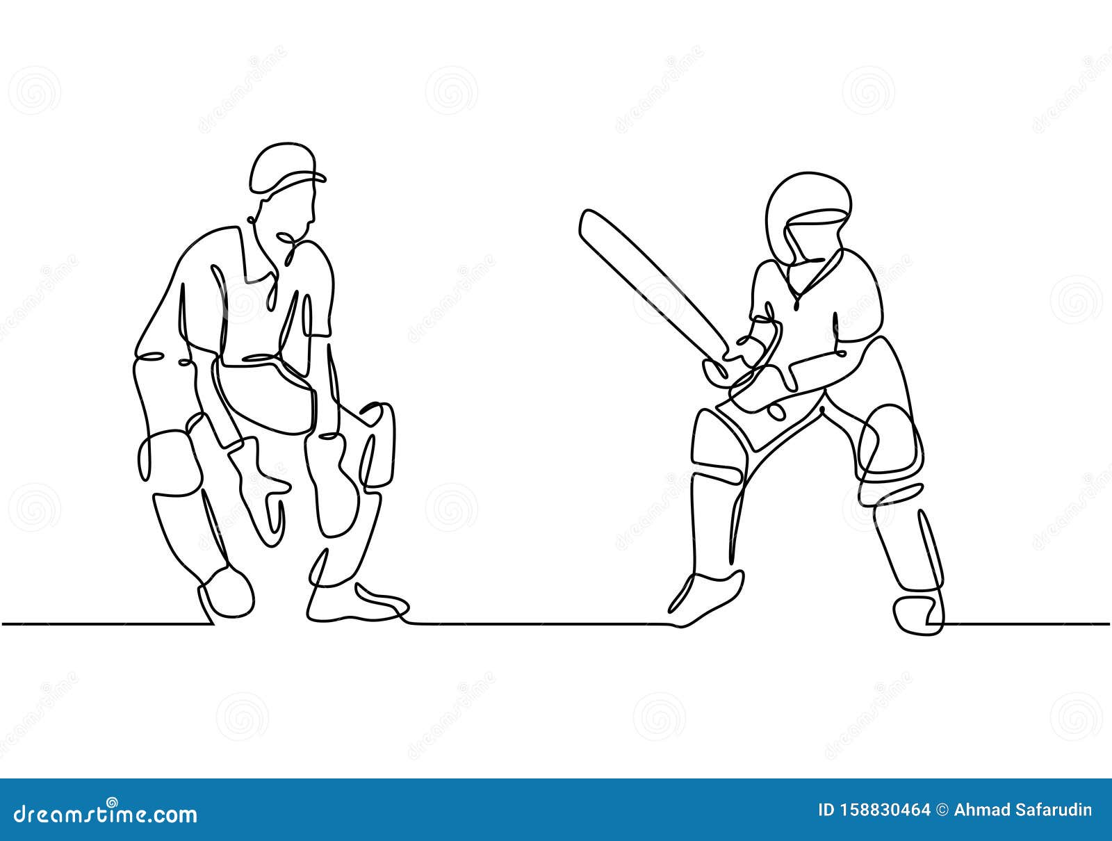 Concept Of Batsman Playing Cricket - Championship, Line Art Design Royalty  Free SVG, Cliparts, Vectors, and Stock Illustration. Image 126013159.