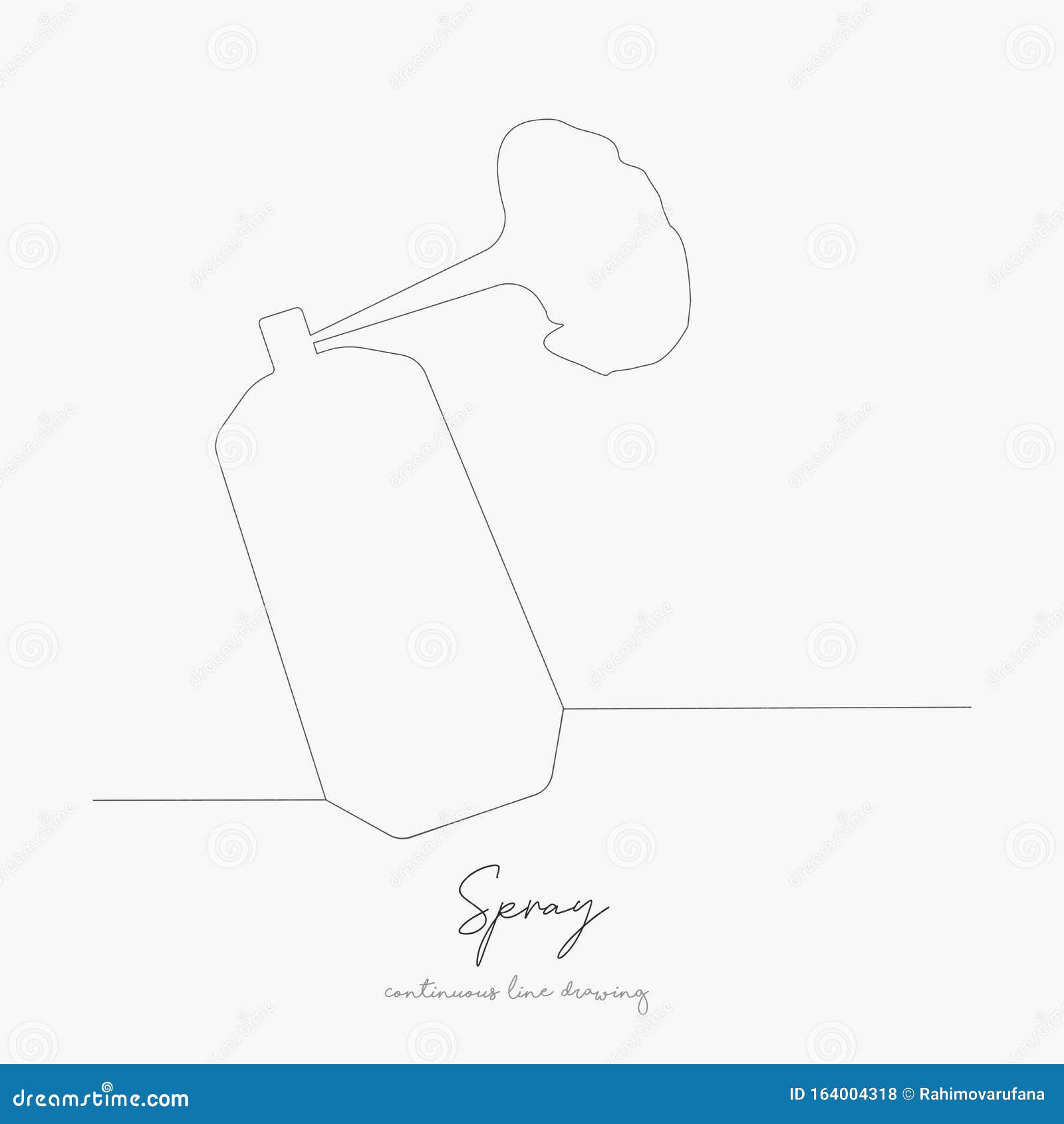 Continuous Line Drawing. Spray. Simple Vector Illustration. Spray