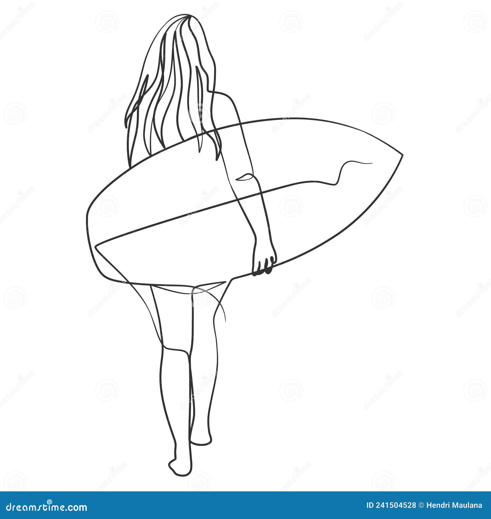 Surfboard Outline Drawing