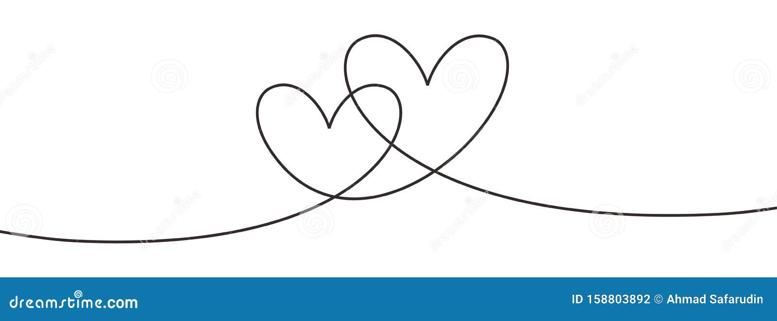 continuous line drawing two hearts embracing, black and white  minimalist  of love concept minimalism one hand