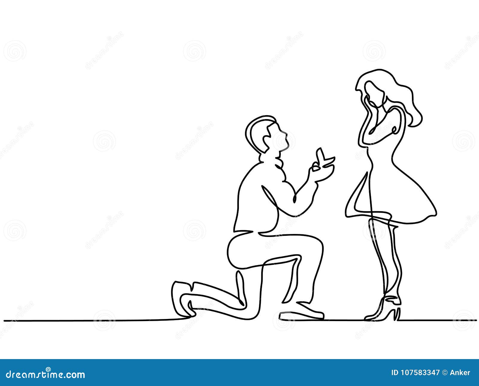 man kneeling offering engagement ring to woman