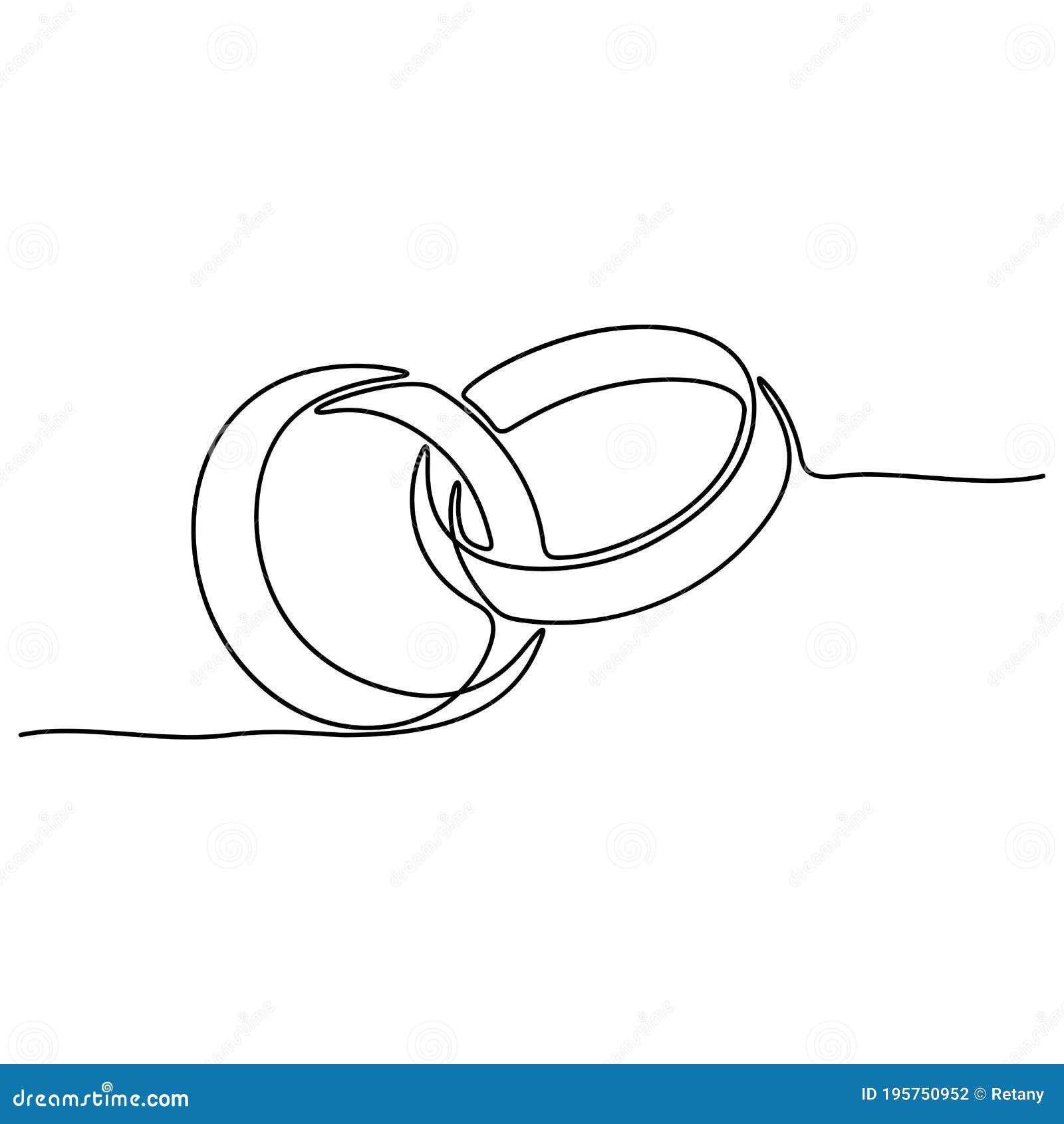 Wedding engagement ring wedding ring line drawing - Stock Illustration  [87017005] - PIXTA