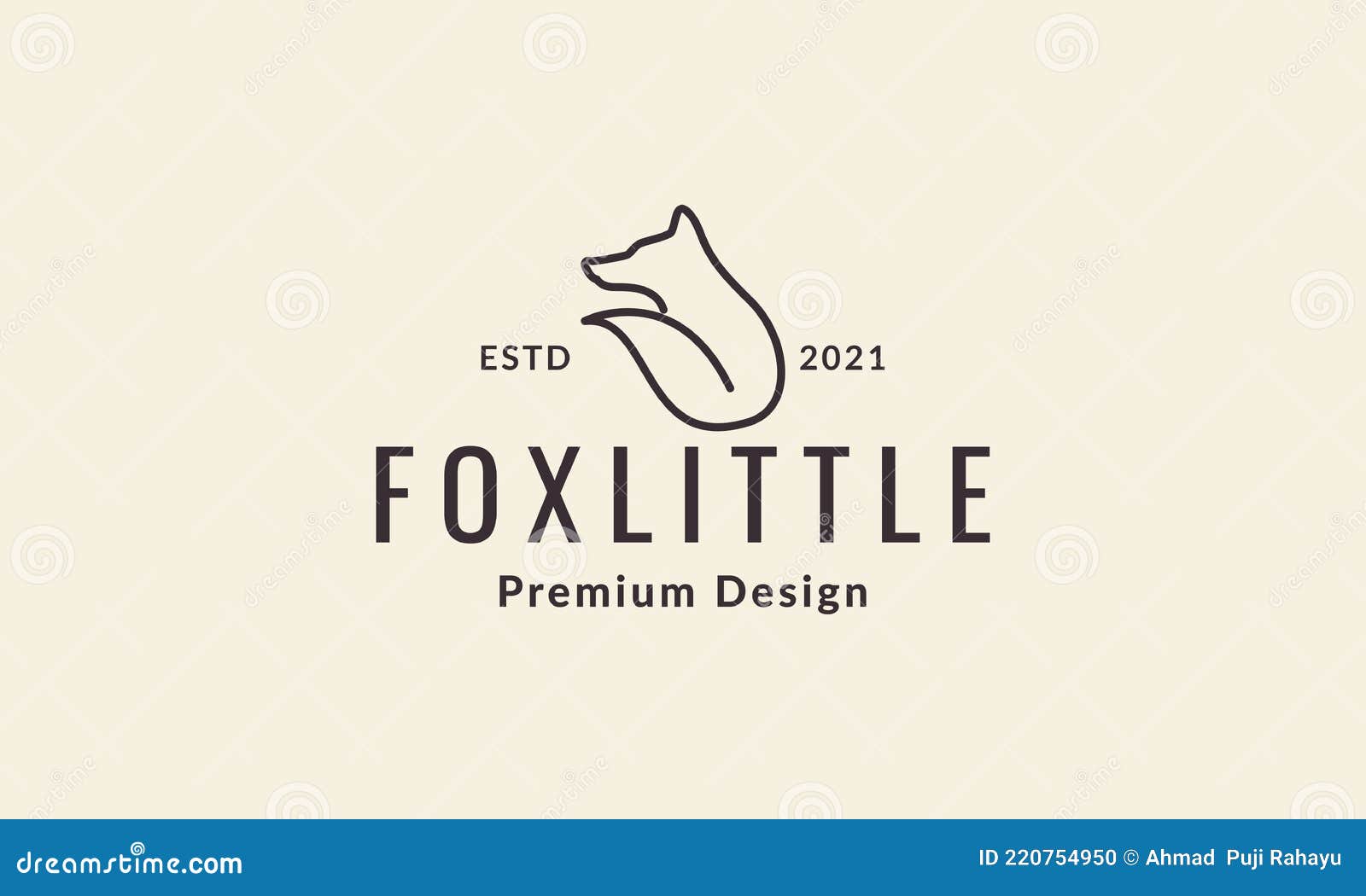 continuous lines fox simple logo   icon  graphic 