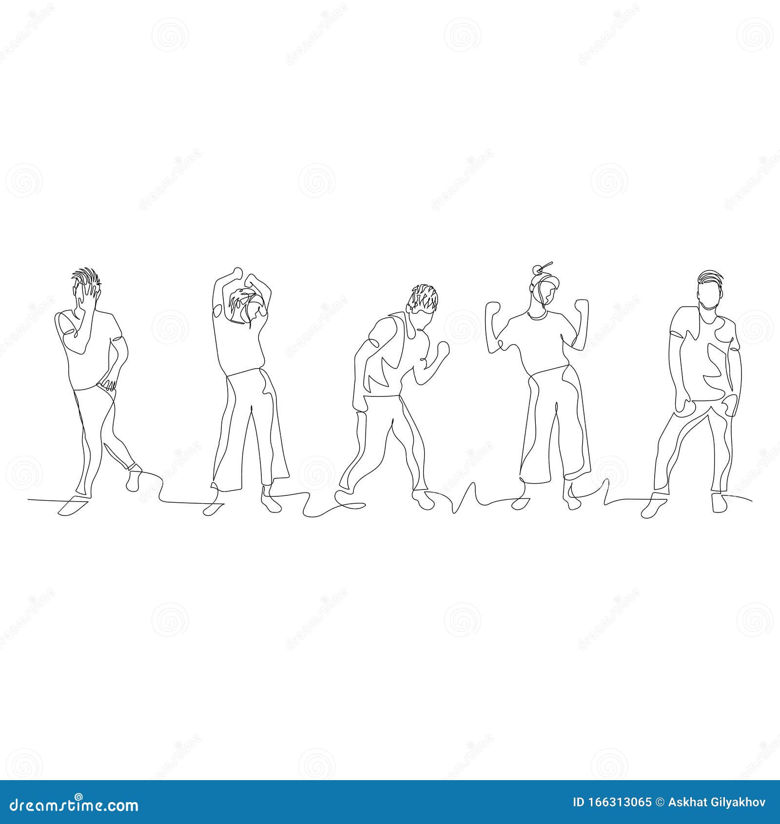One continuous single line drawing of dancing people picasso. 20120673 Vector  Art at Vecteezy