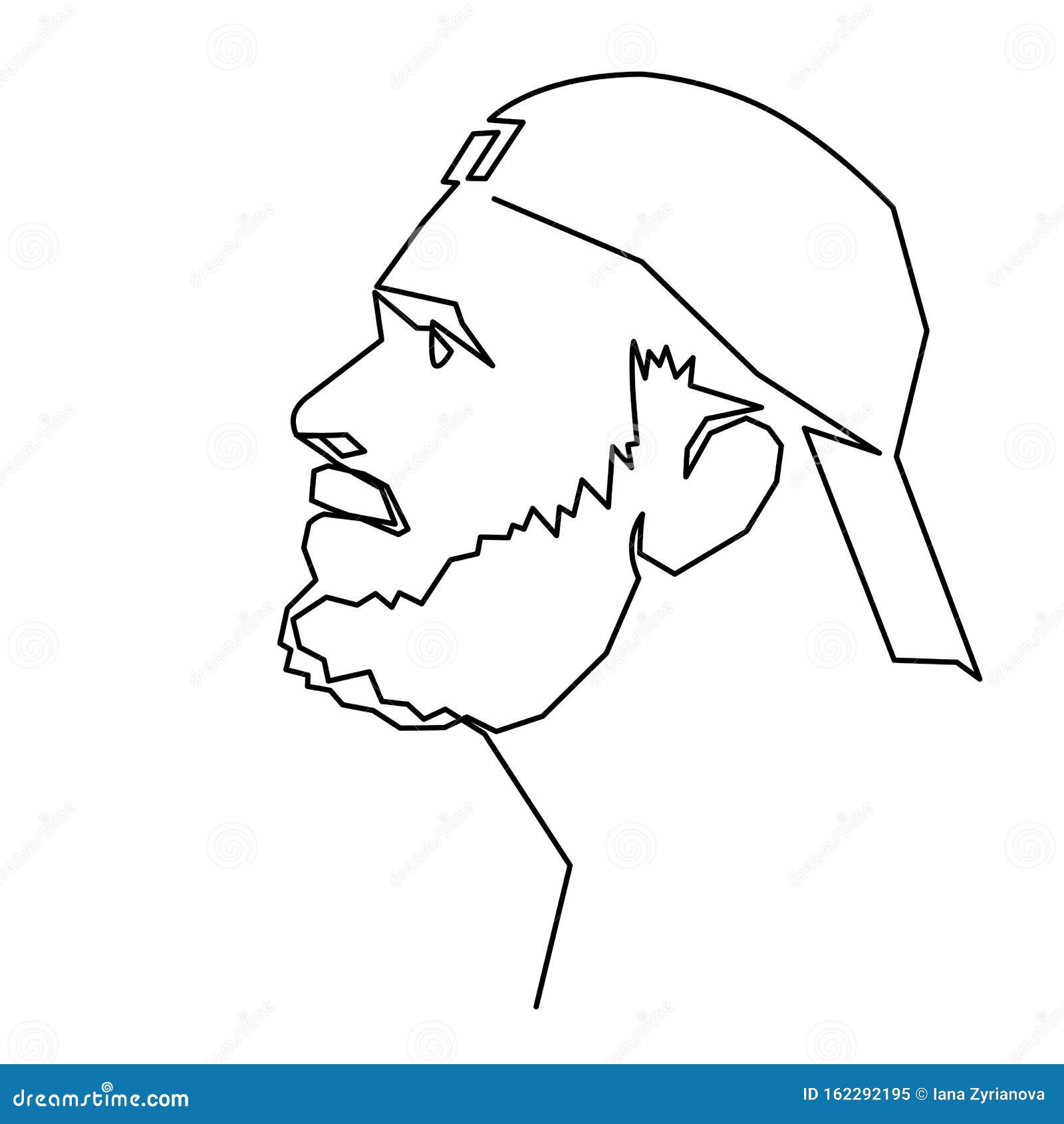 Beard Illustration, Drawing, Engraving, Ink, Line Art, Vector Stock Vector  - Illustration of facial, black: 112845977