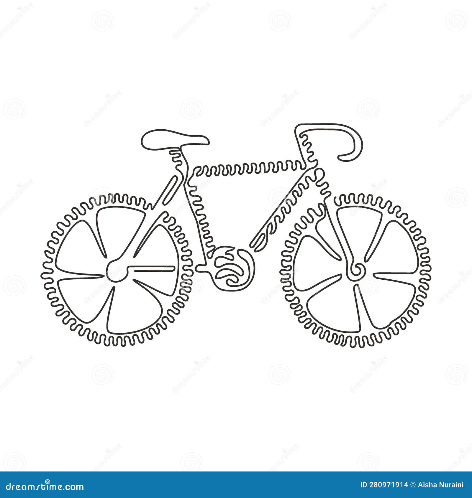 continuous one line drawing bicycle. bike icon. cycling concept. sign for bicycles path . trendy flat style for graphic,