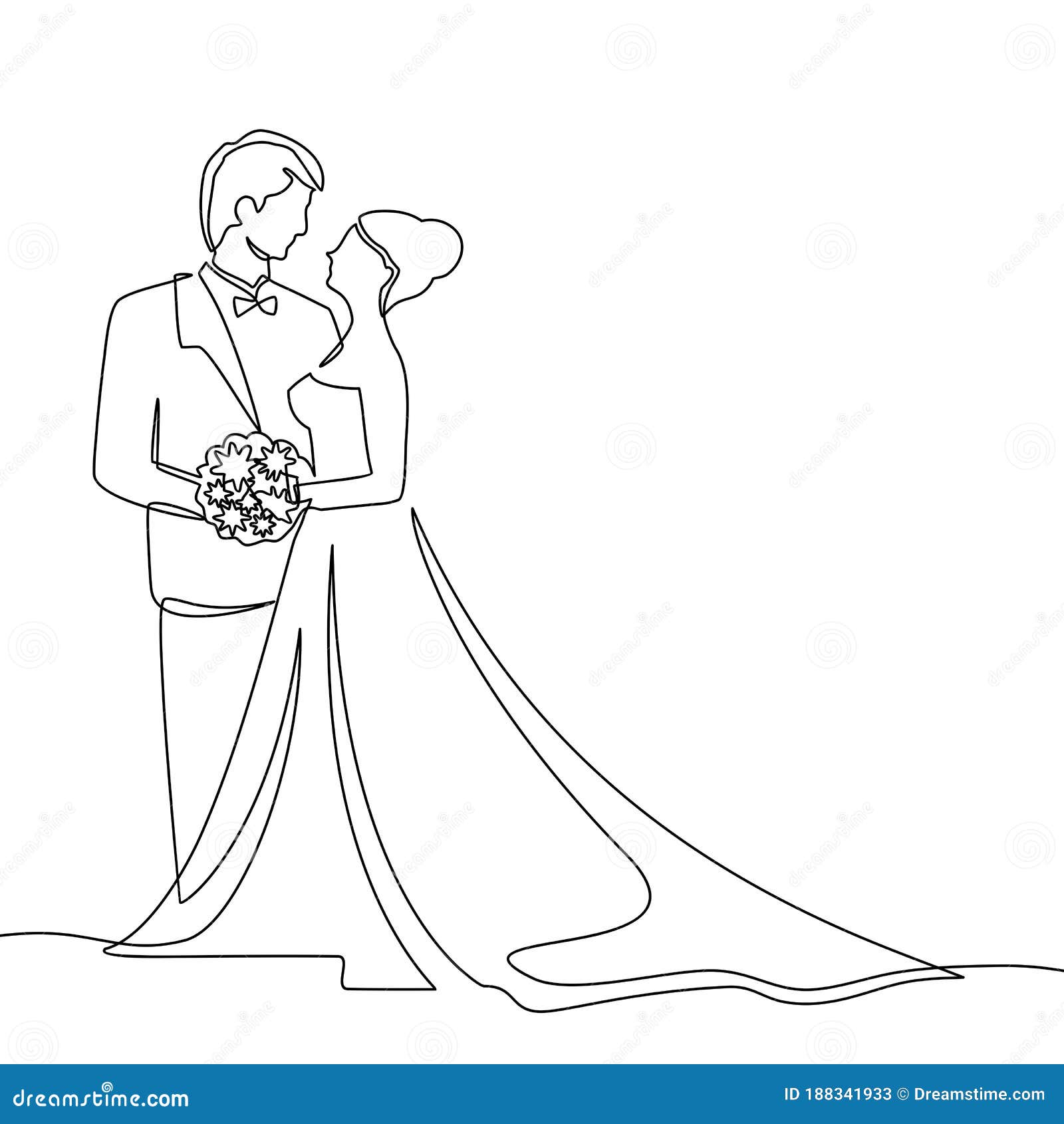 Top 80+ wedding bride sketch - in.eteachers