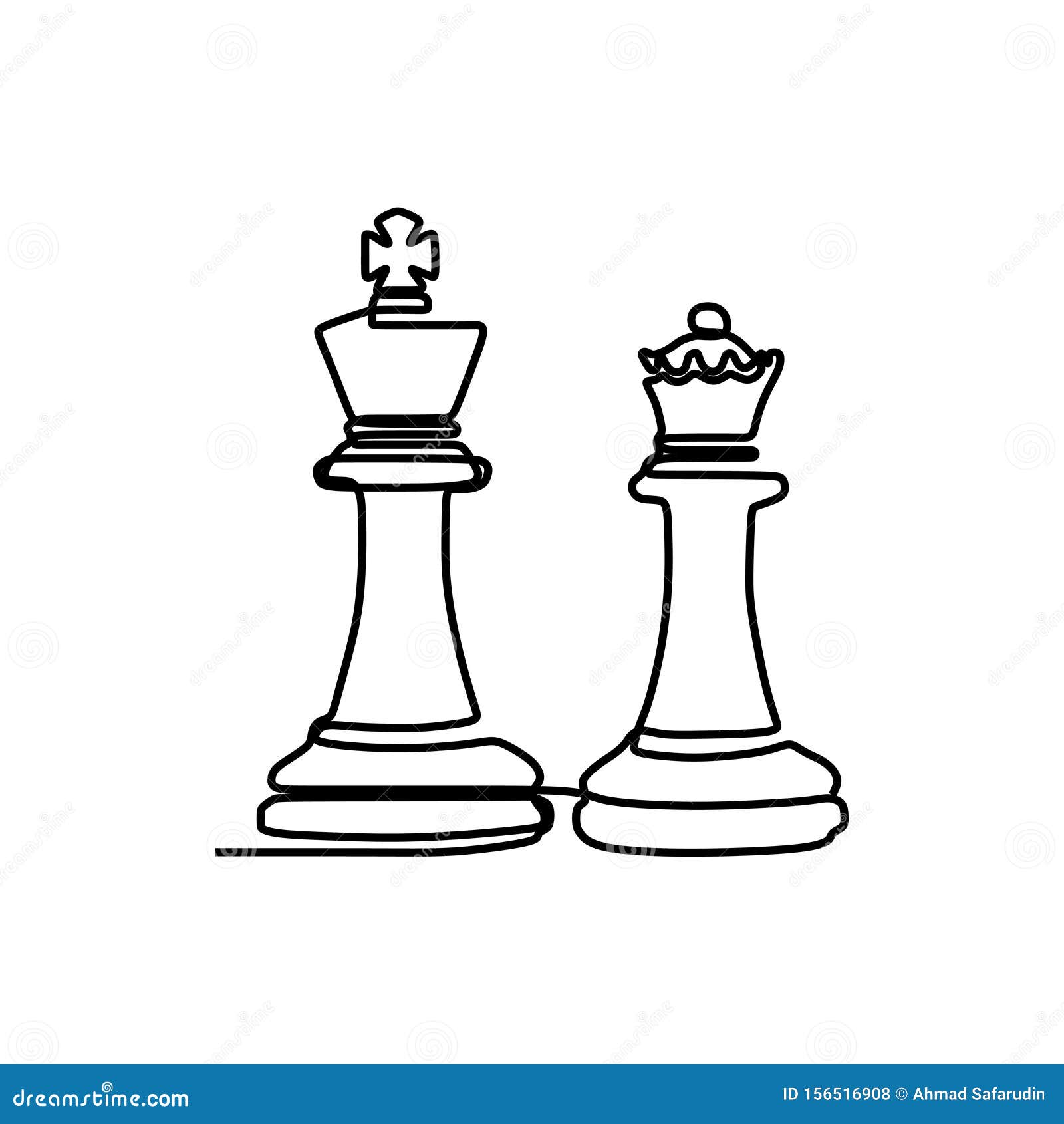 continuous one line drawing of chess pieces minimalist   on white background. group of players tactic concept eps