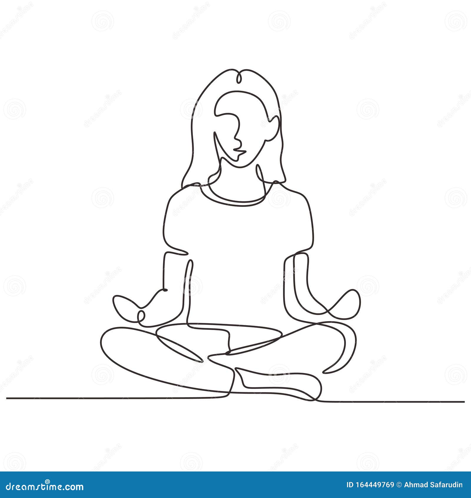 Sukhasa - pencil sketch of a girl sitting in yoga pose Art Print by  inspiredbyocean | Society6