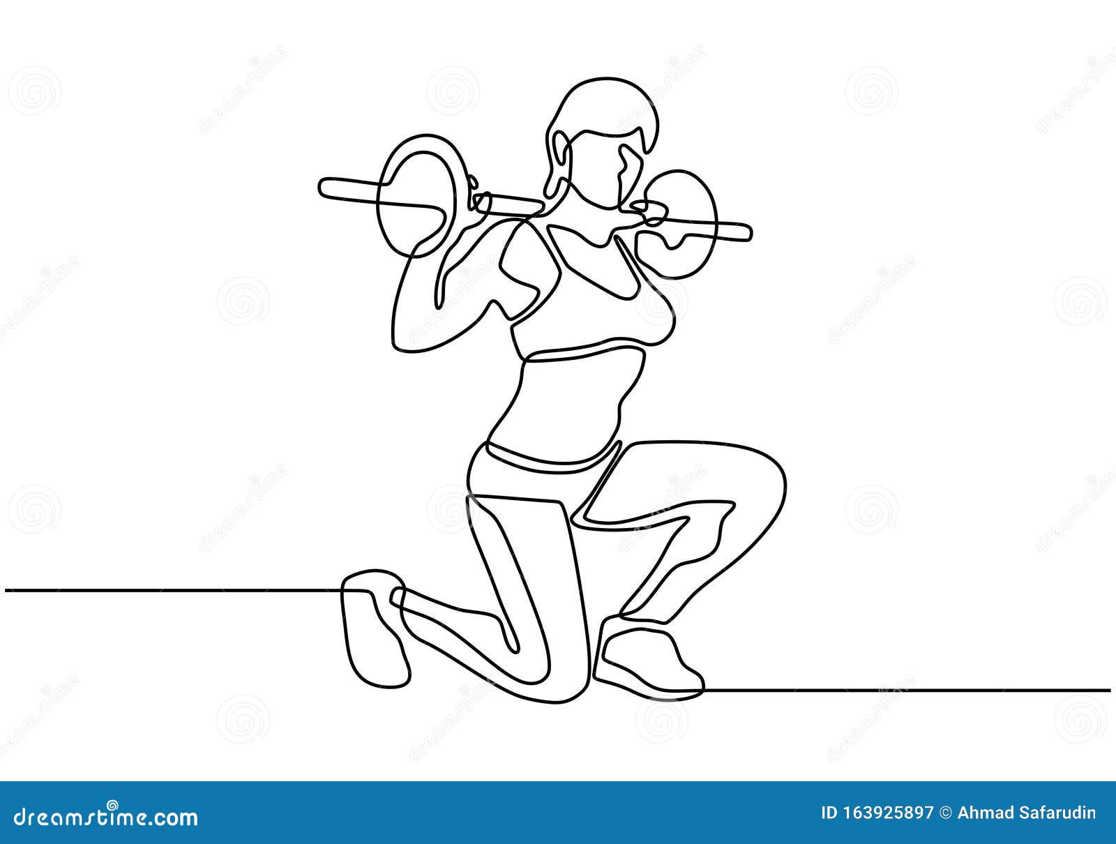 Weightlifting Deadlift Icon In Four Variations. Vector Illustration